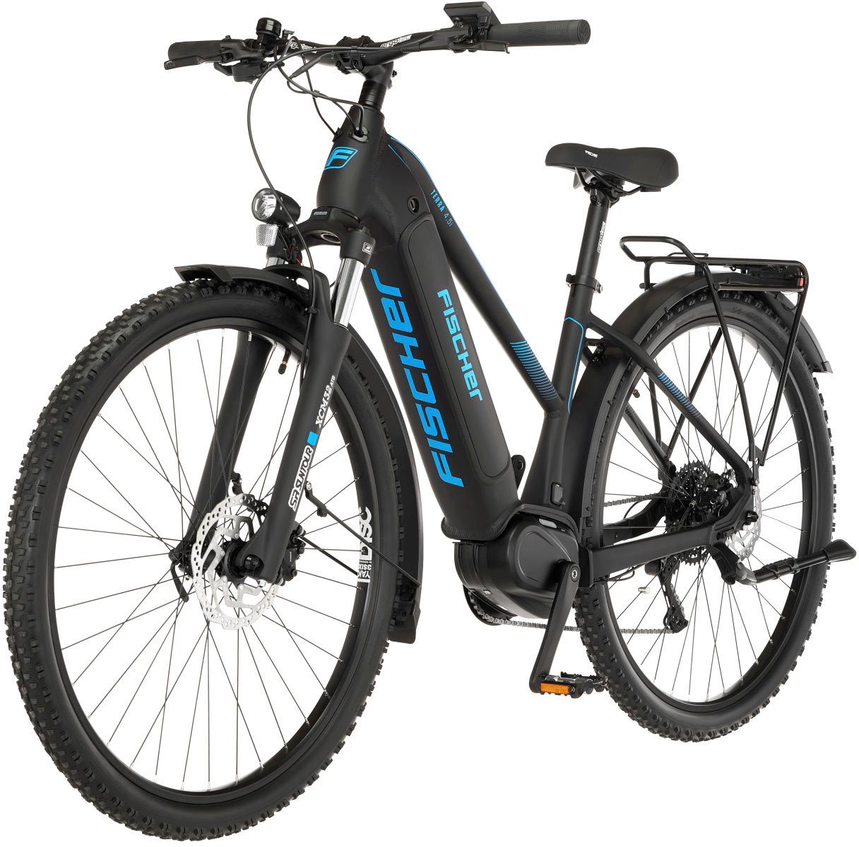 FISCHER Fahrrad E-Bike TERRA 4.5i 522, 10 Gang Shimano Deore Schaltwerk, Kettenschaltung, Mittelmotor, 522 Wh Akku, (mit Schloss)