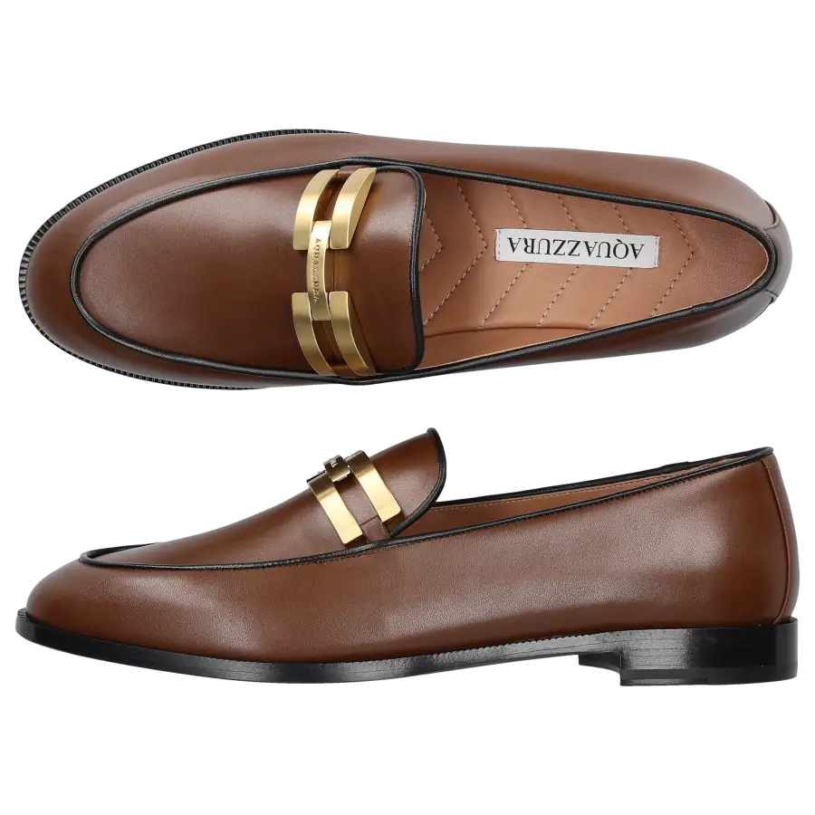 Aquazzura - Loafer BRANDI Nappaleder - braun
