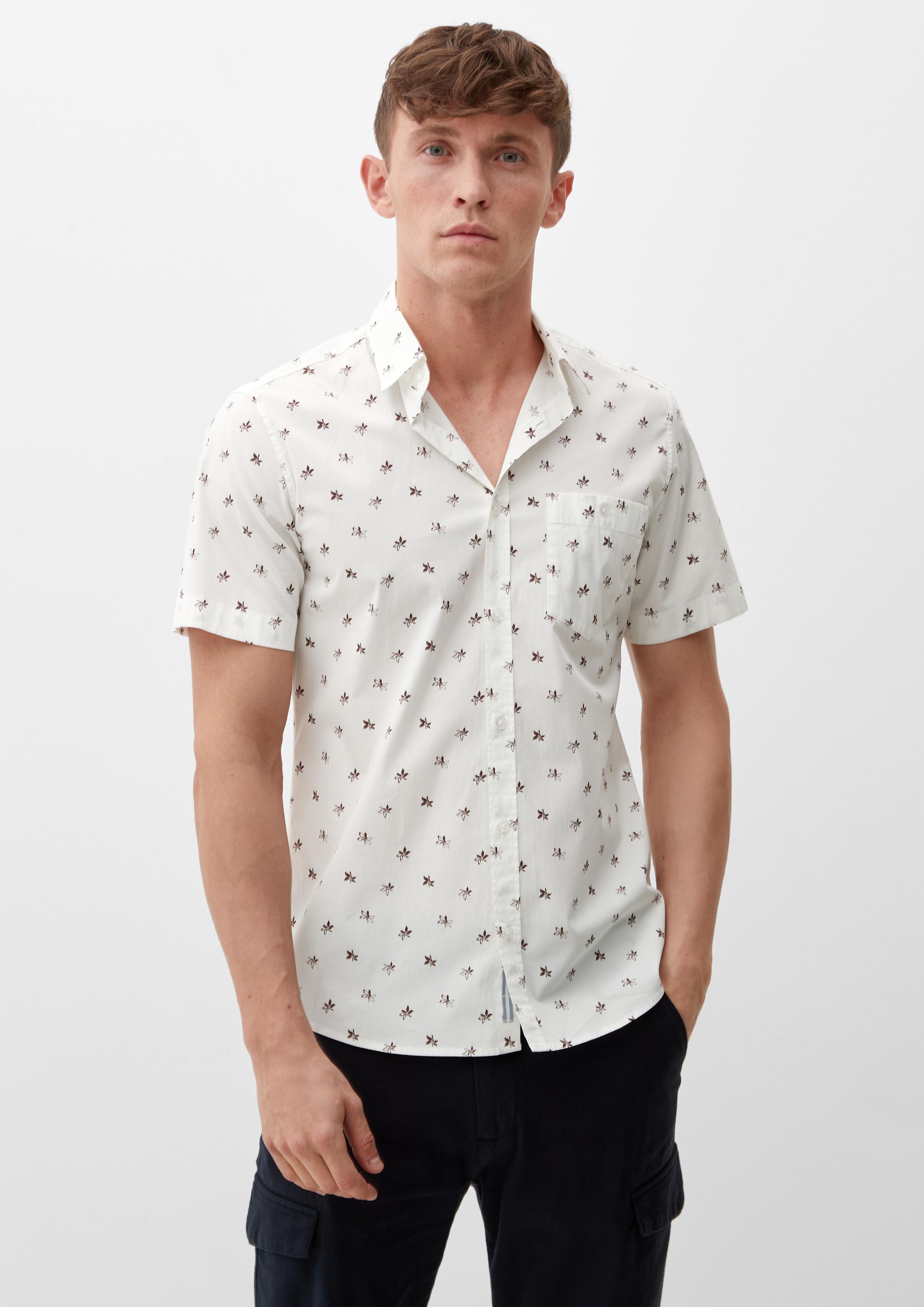 Slim: Kurzarmhemd aus Baumwollstretch  2130995-01A1