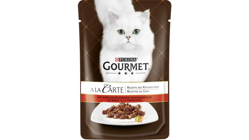 PURINA GOURMET A la Carte mit Rind an erlesenem Sommergemüse 85 g
