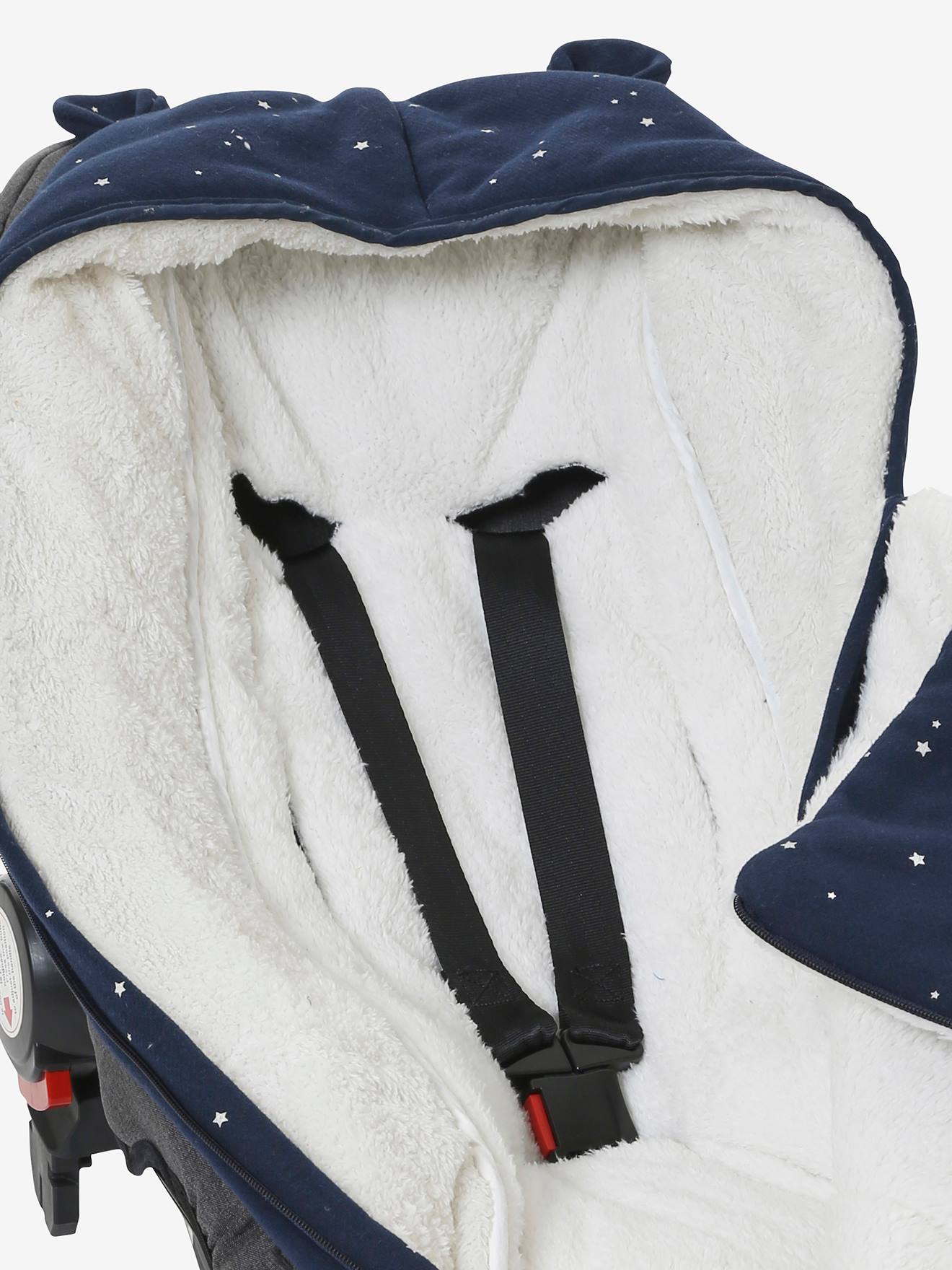 Vertbaudet Sweat-Fußsack für Kinderwagen & Babyschale - dunkelblau polarstern