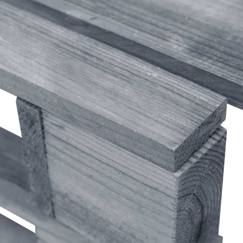 möbelando Gartenlounge-Hocker Astrid (LxBxH: 60x60x25 cm), aus Kiefer in Grau