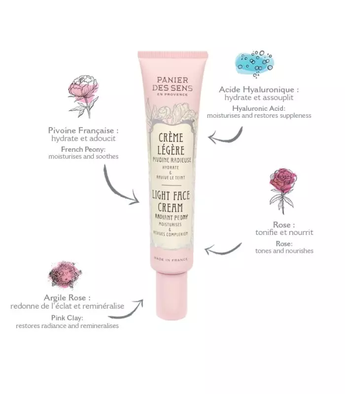 Crème légère visage  Pivoine Radieuse