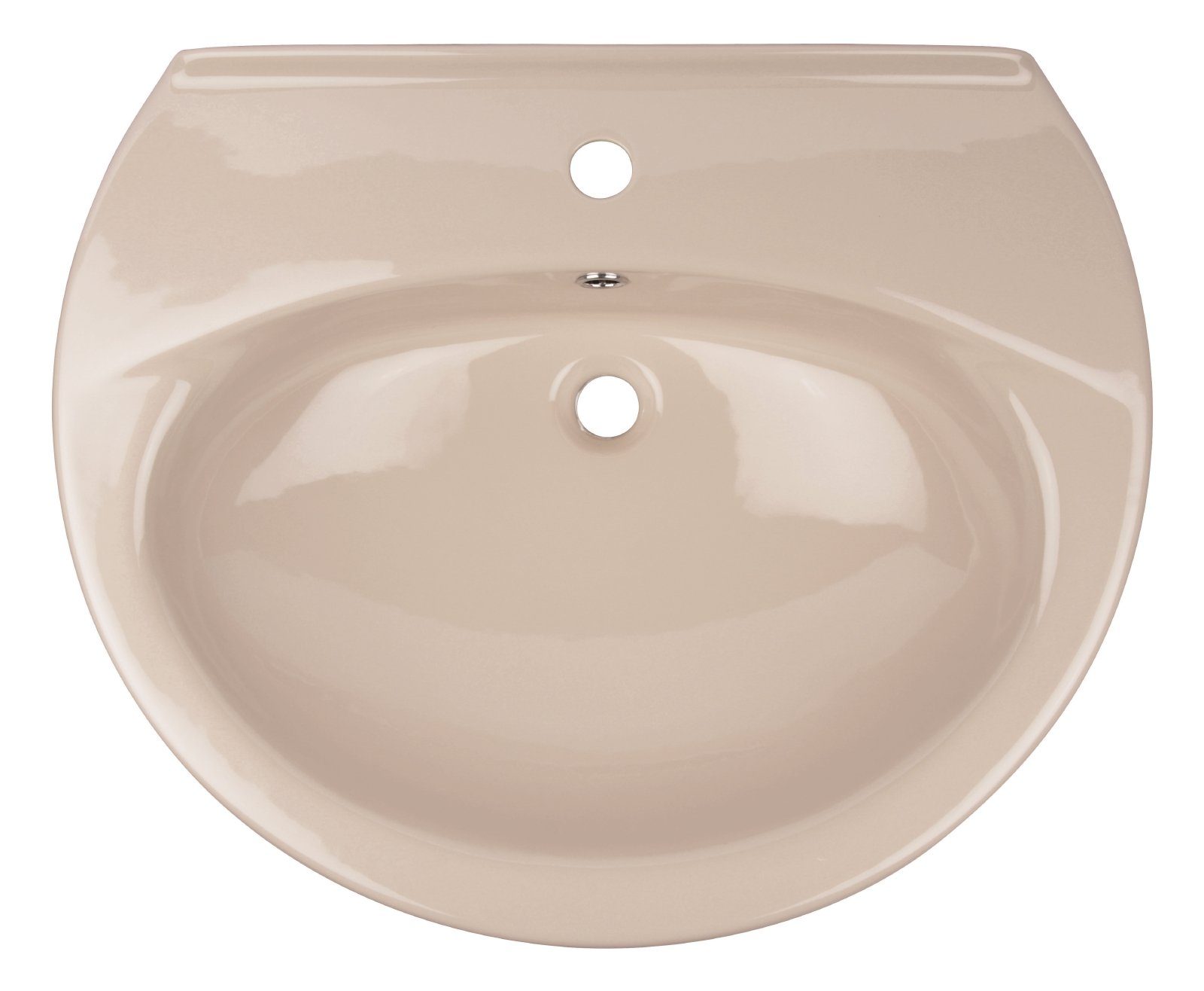 aquaSu Waschbecken (Hänge-Waschtisch, 1-St., Handwaschbecken), 65 cm, Keramik, Beige-Bahamabeige, 561426