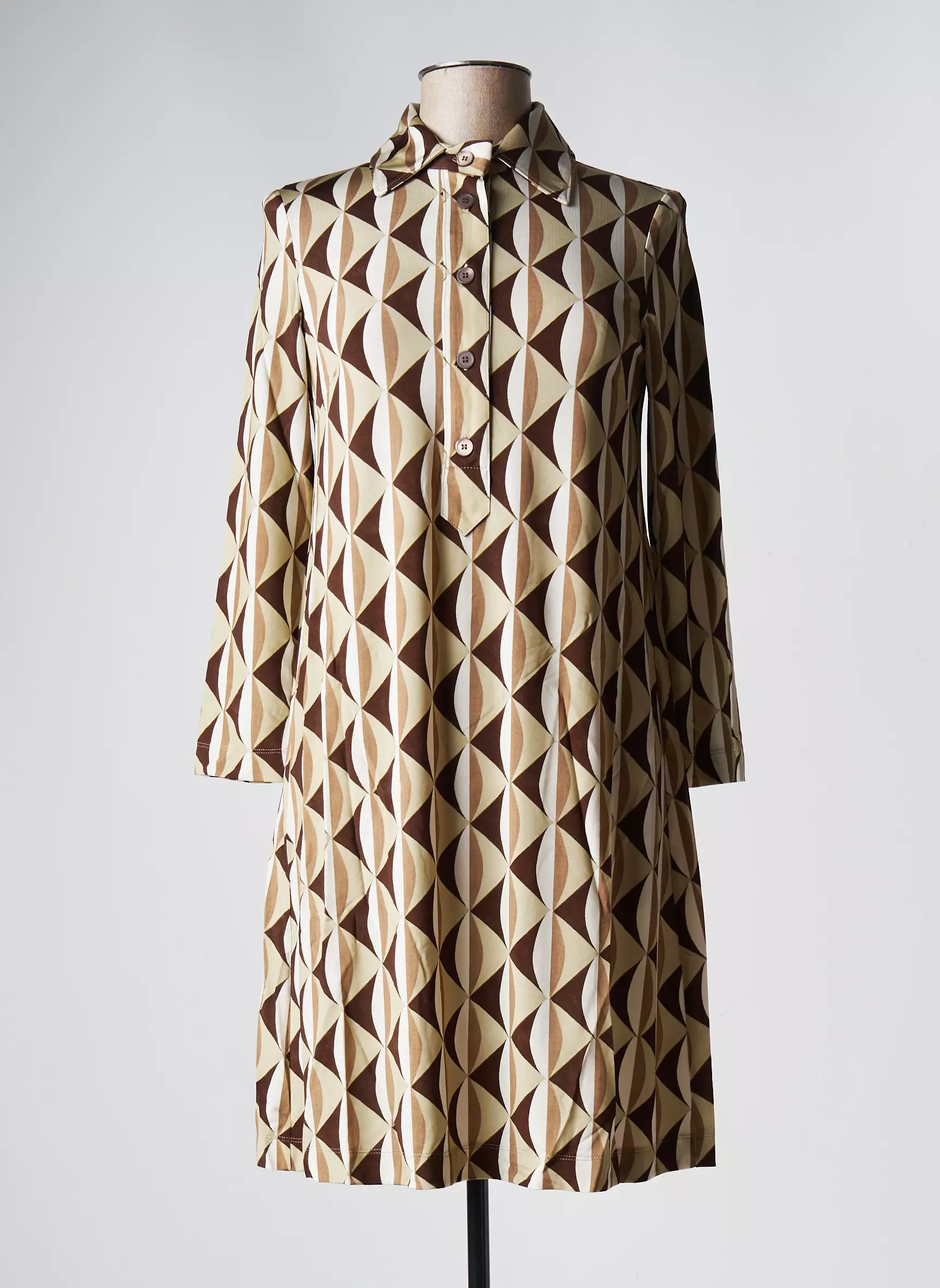 Maliparmi Robes Mi Longues Femme couleur beige