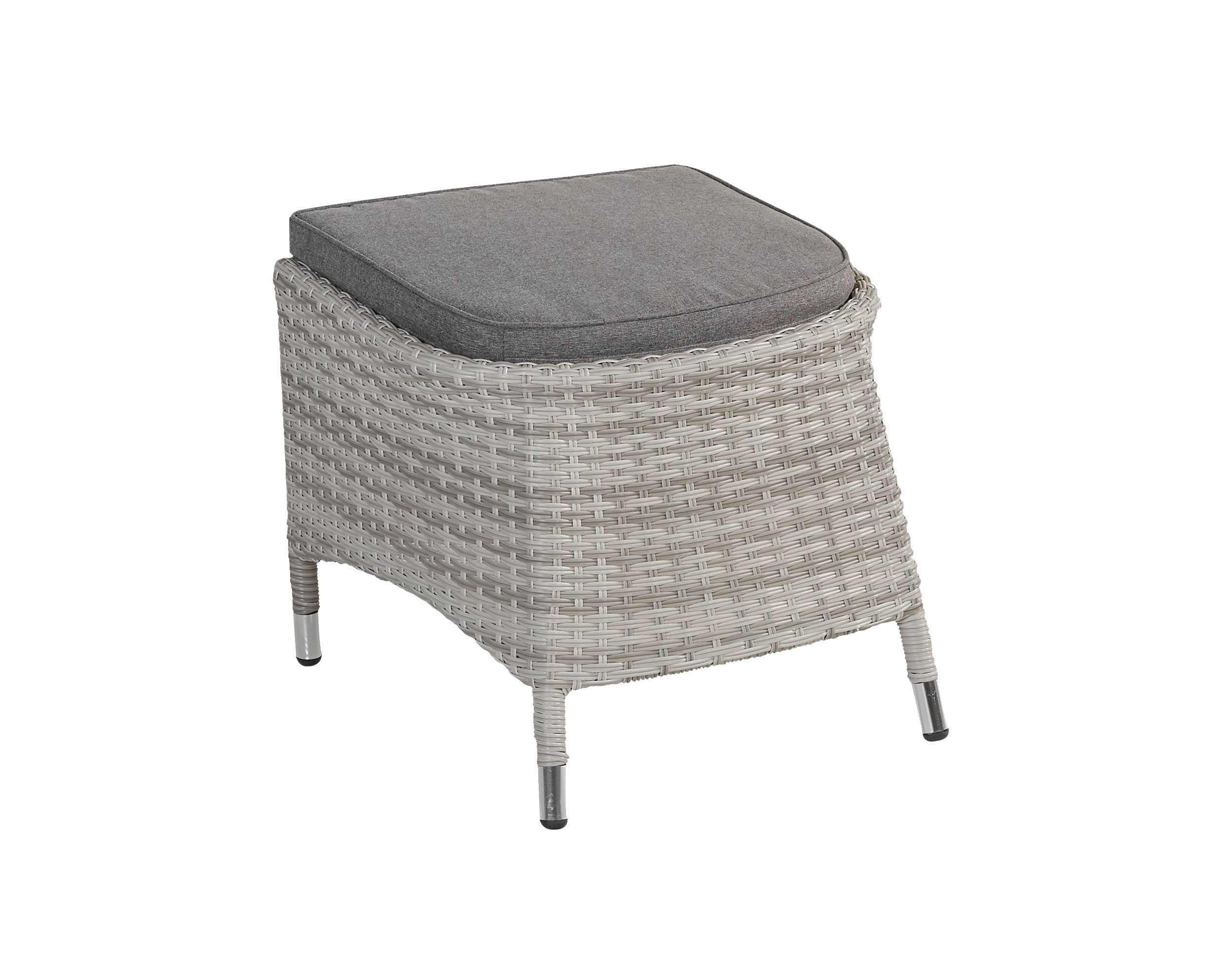 LC Garden Gartenlounge-Hocker LC Garden Roma Dining Hocker Fußbank natur
