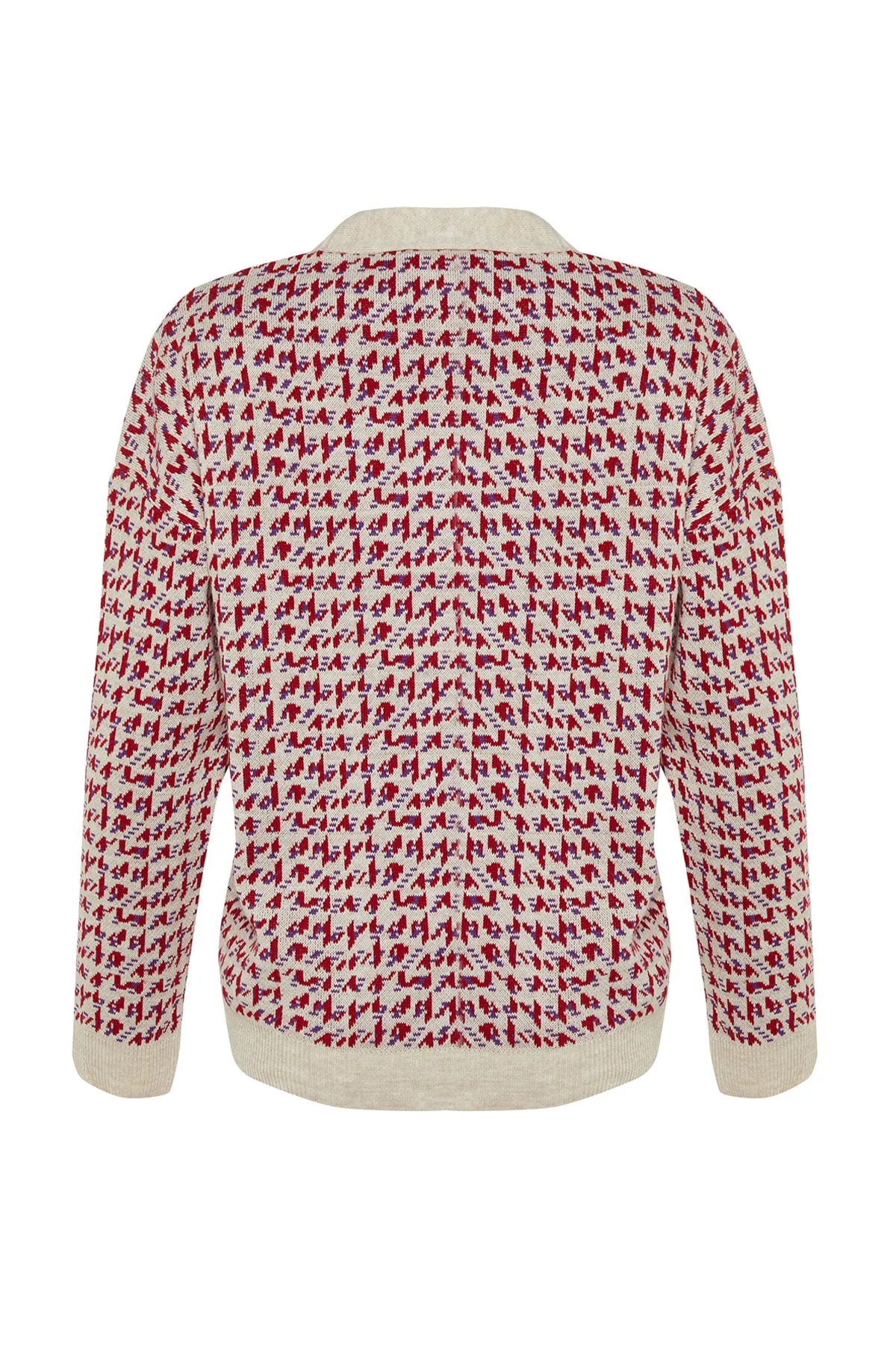 Trendyol Collection  Beigefarbener Strick-Cardigan mit weiter Passform TWOAW22HI0268