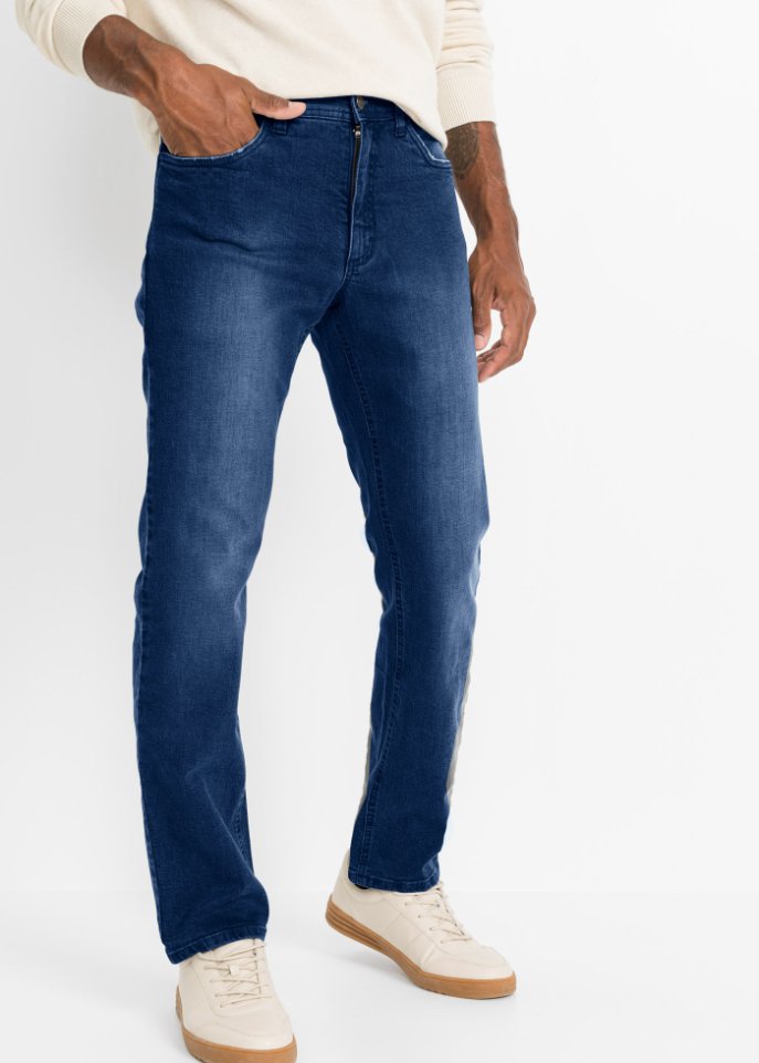 Regular Fit Stretch-Jeans mit Komfortschnitt, Straight