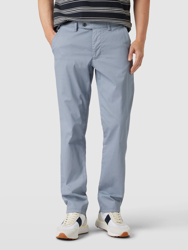 Chino mit französischen Eingrifftaschen in bleu