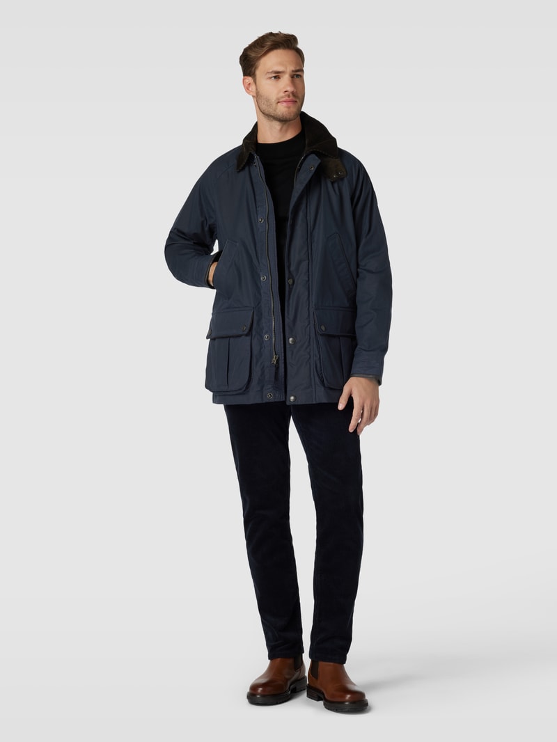 Jacke aus reiner Baumwolle in marineblau