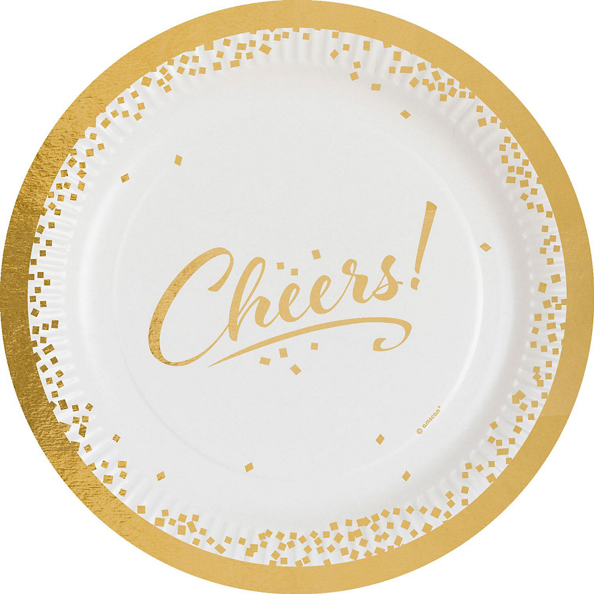 Pappteller Cheers Golden Wishes D23cm 8er