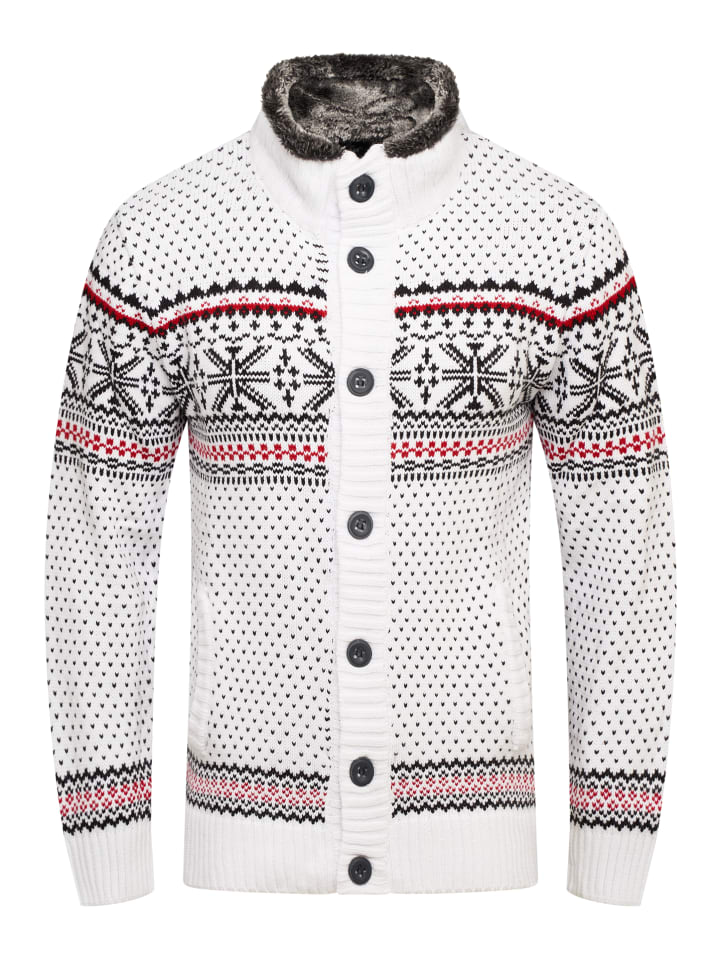 behype Strickjacke - BKIANA in Weiß günstig kaufen S