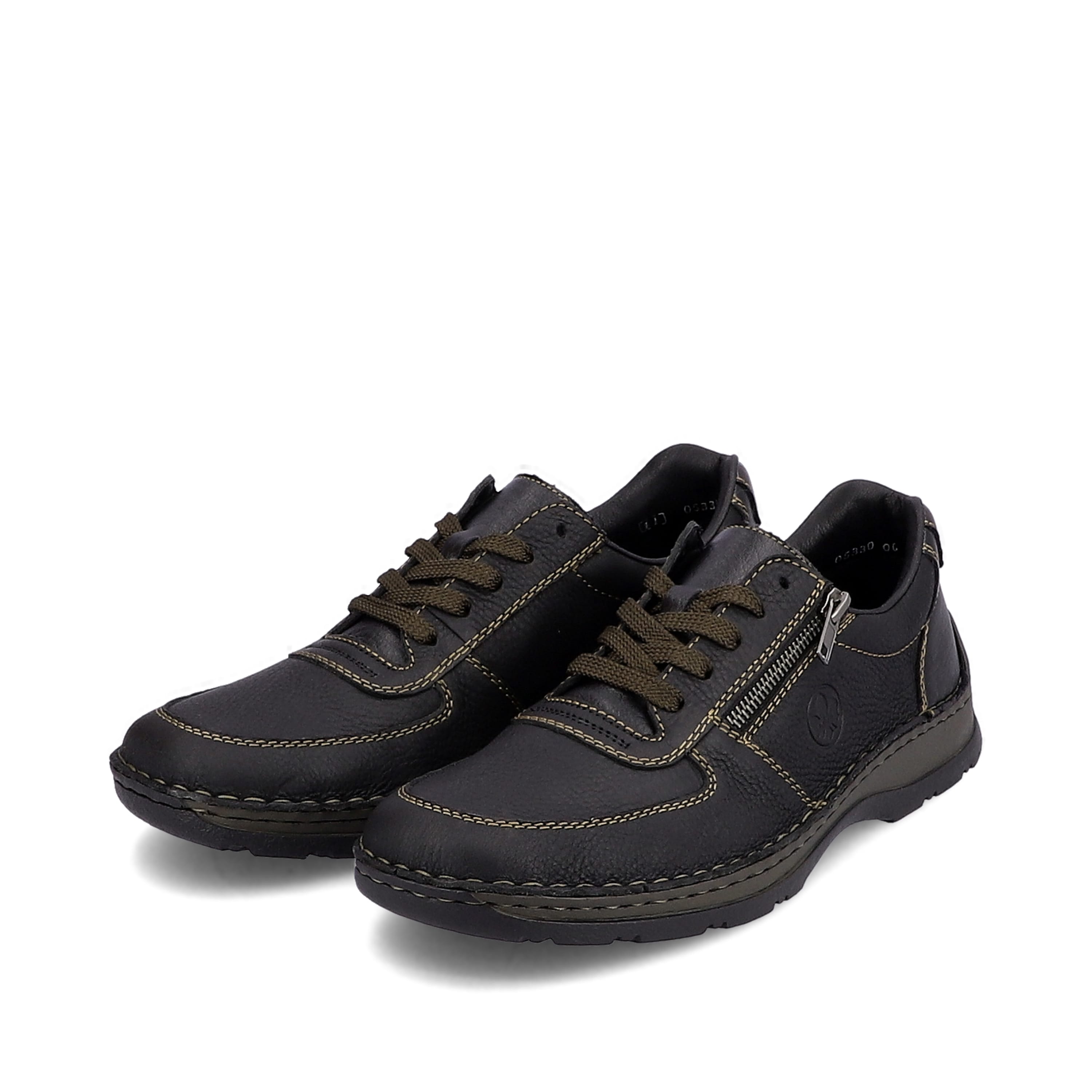 Rieker Herren Schnürschuhe asphaltschwarz