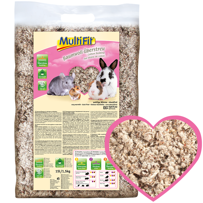 MultiFit Streu & Stroh MultiFit Baumwoll-Überstreu 15 l