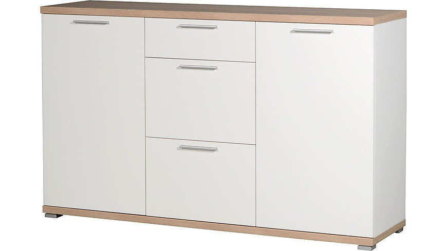 Trendstabil Sideboard 3201 Weiß/Sonoma-Eiche-Nb.