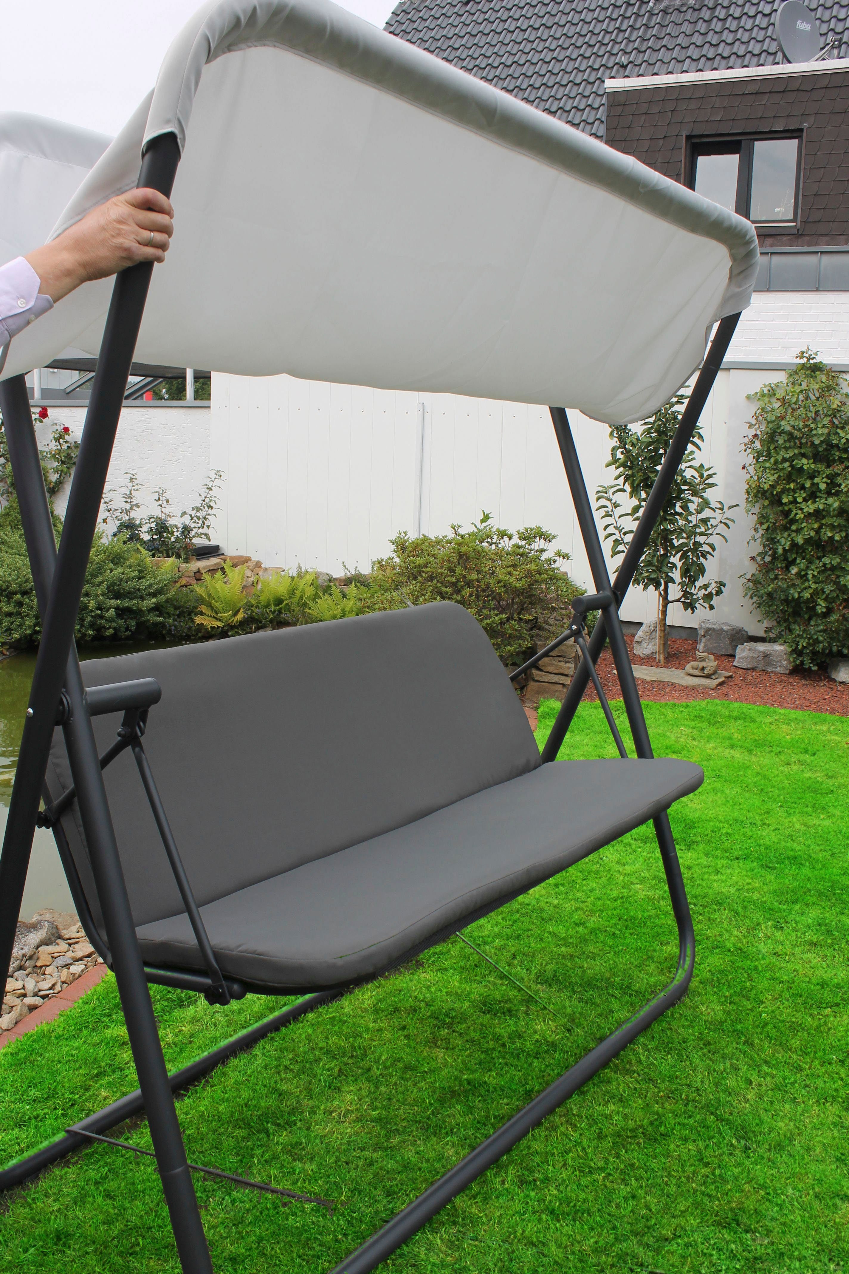 Leco Hollywoodschaukel Wiltrud, 2-Sitzer, klappbar