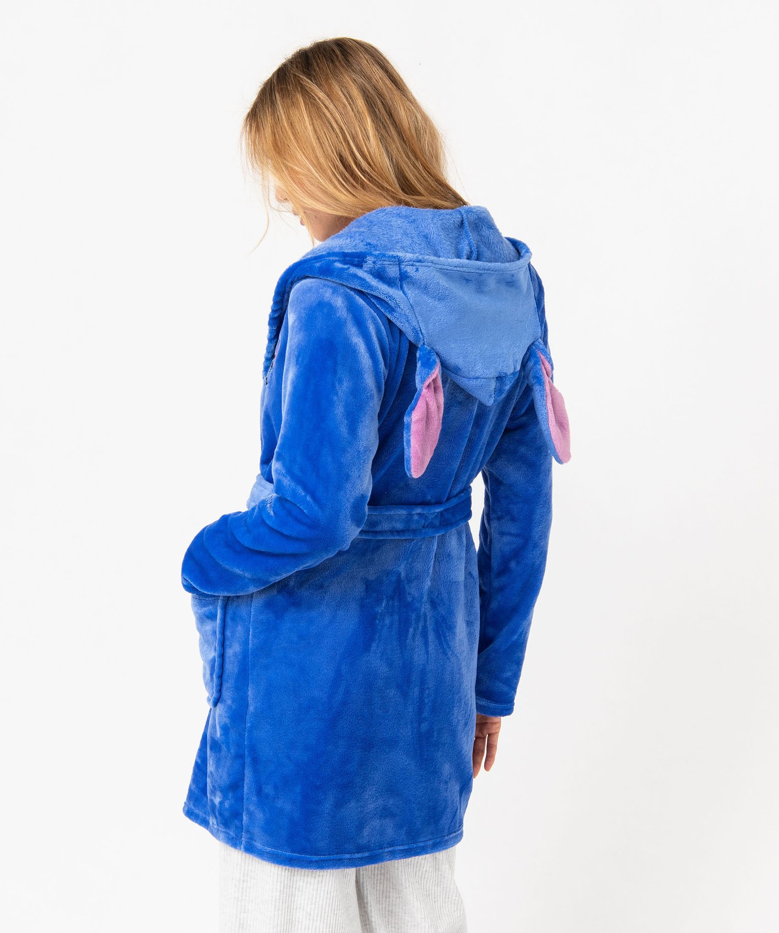 Peignoir en maille peluche avec motif Stitch femme - DS bleu | GEMO