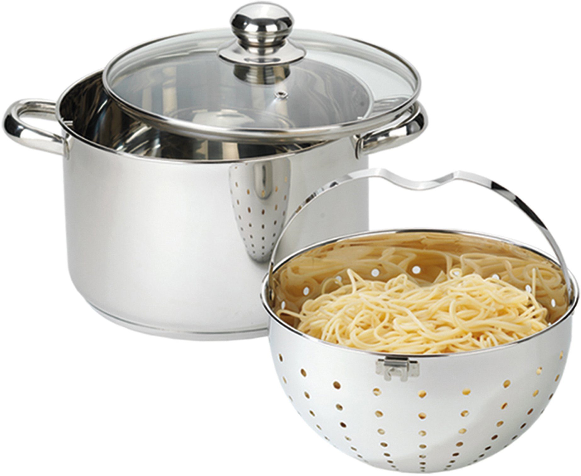 BEYOND Topf-Set, Edelstahl 18/8 (Set, 3-tlg), Kochen,Braten,Schmoren,Backen,Dünsten,Dämpfen,Blanchieren,Induktion
