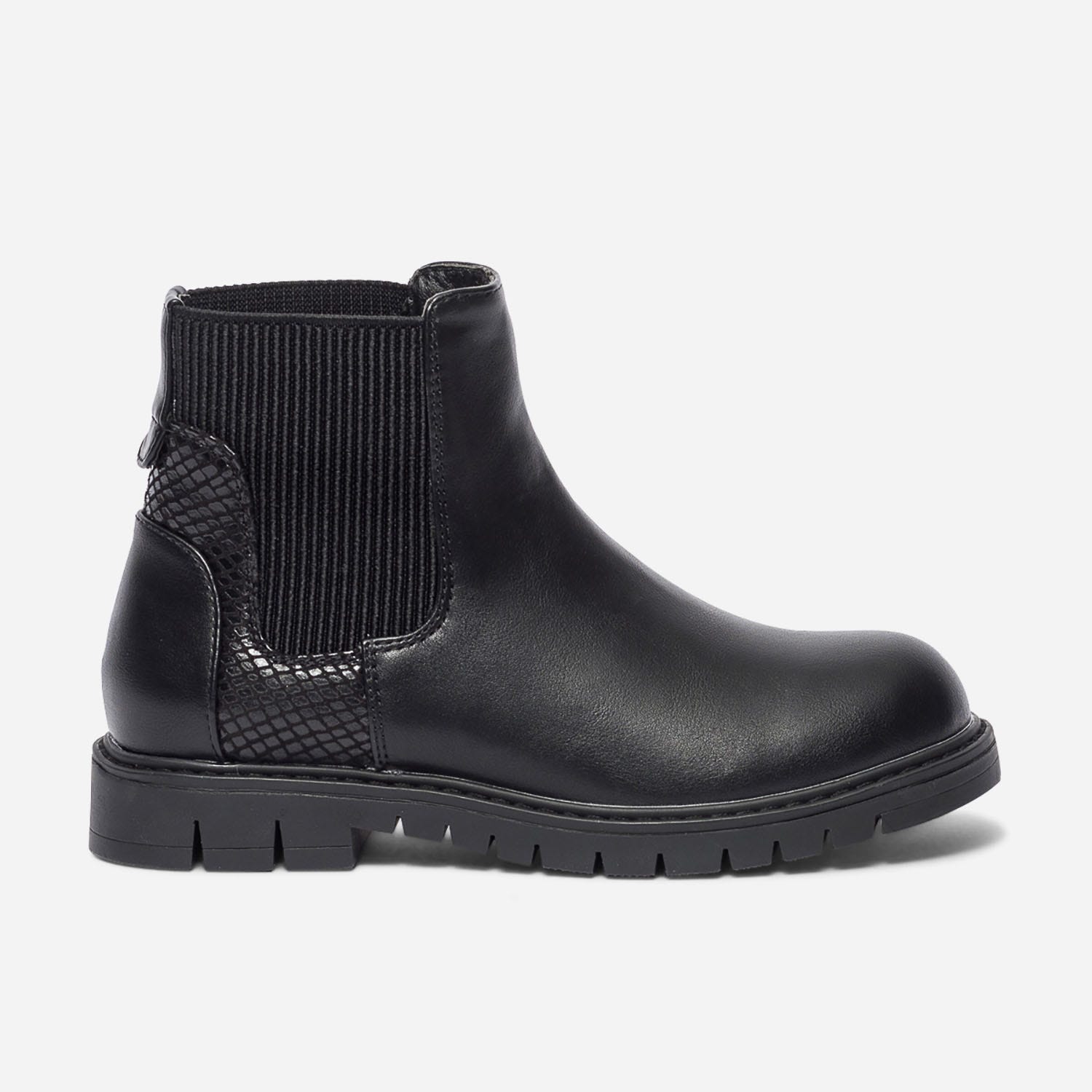 Chelsea boots noir à tige élastiquée