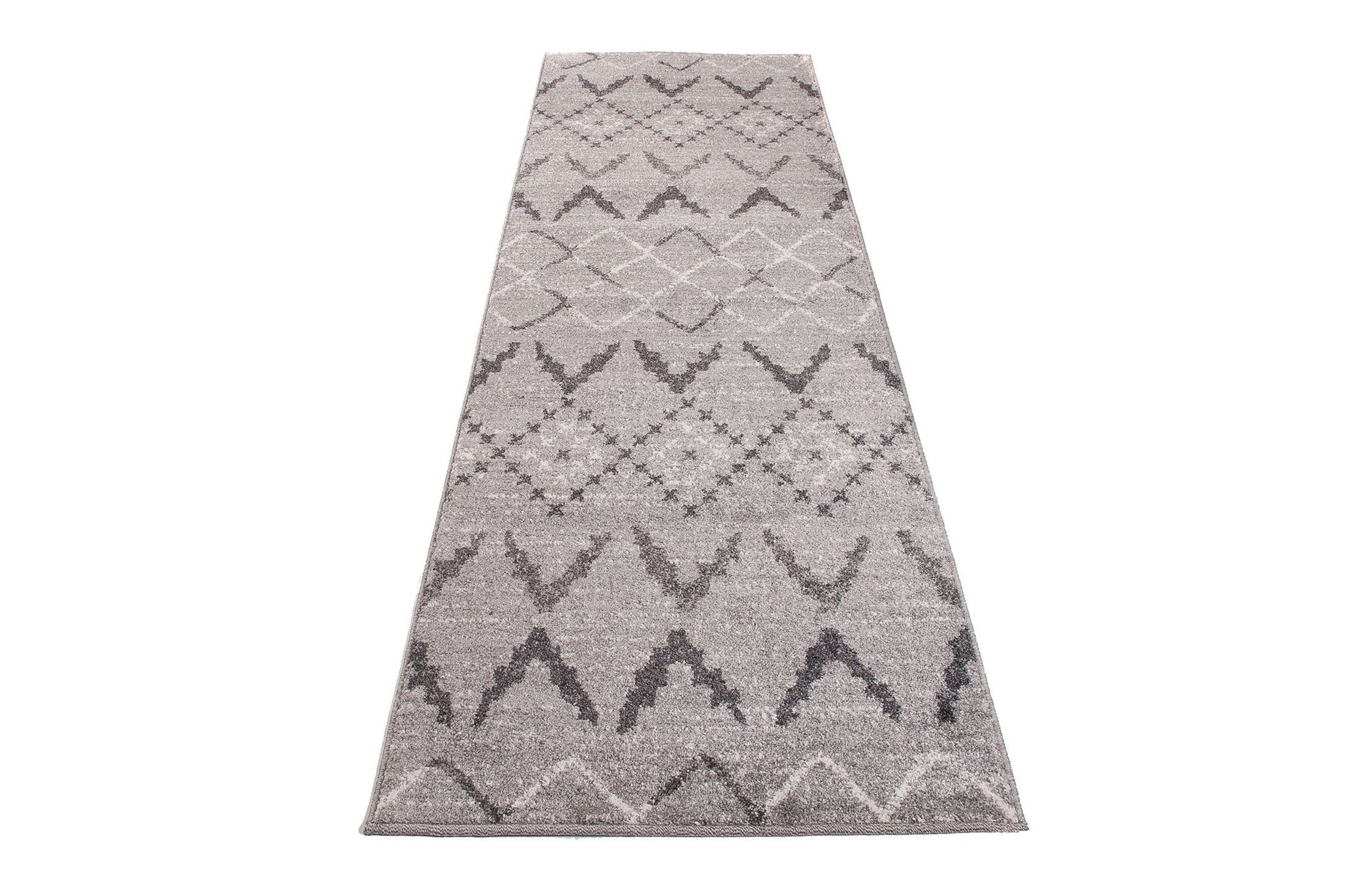 Läufer Läufer Flurläufer Modern für Vorzimmer, Küche - Grau, Mazovia, 100 x 100 cm, Kurzflor, Meterware, Höhe 10 mm, Kurzflor - niedrige Florhöhe