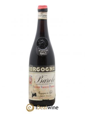Barolo DOCG Riserva G. Borgogno 1967 - Lot de 1 Bouteille