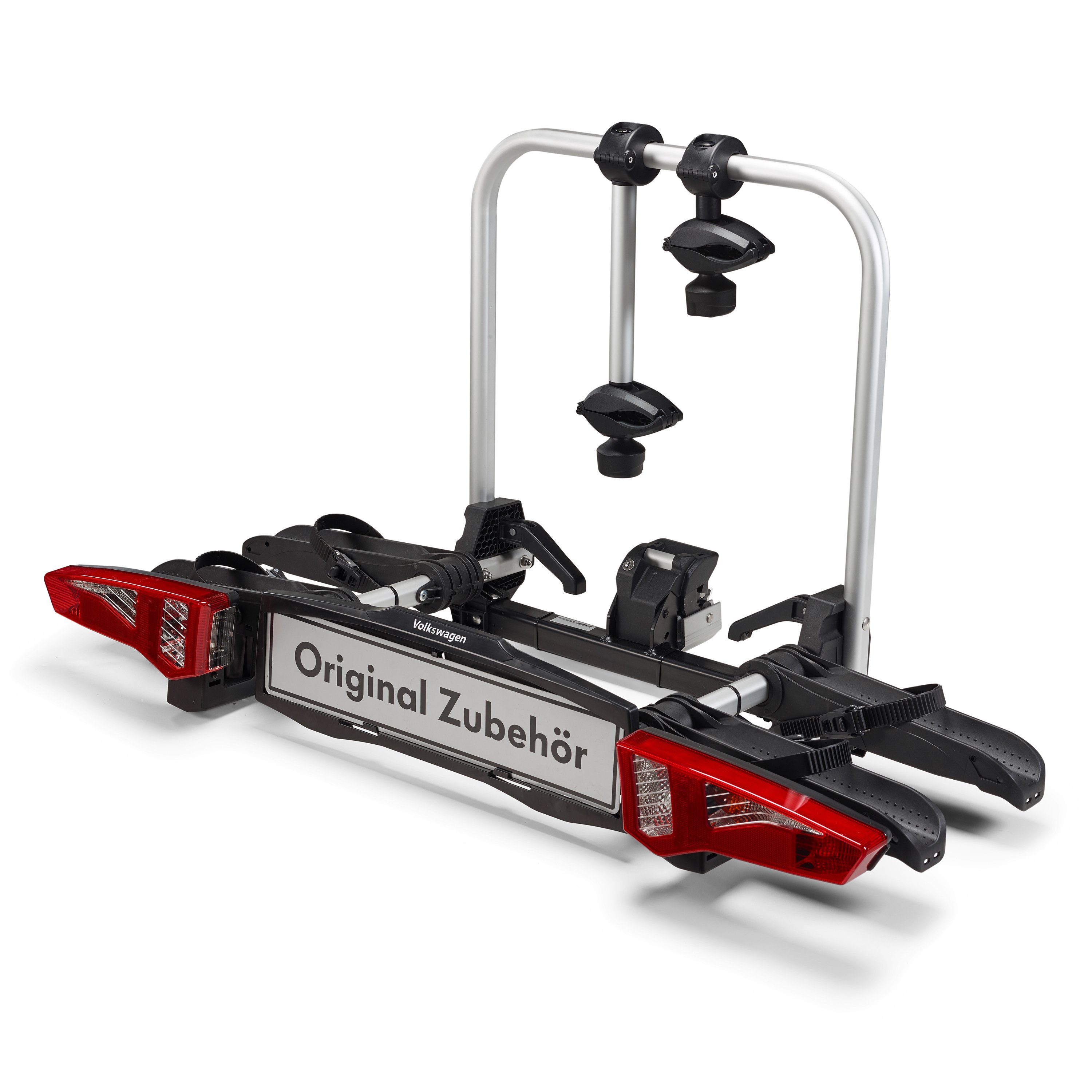 Volkswagen Kupplungsfahrradträger Basic, für max. 2 Räder, (1-tlg., 000-071-105-K), Diebstahlschutz, Vormontiert, für Anhängekupplung, Traglast insg. 60kg