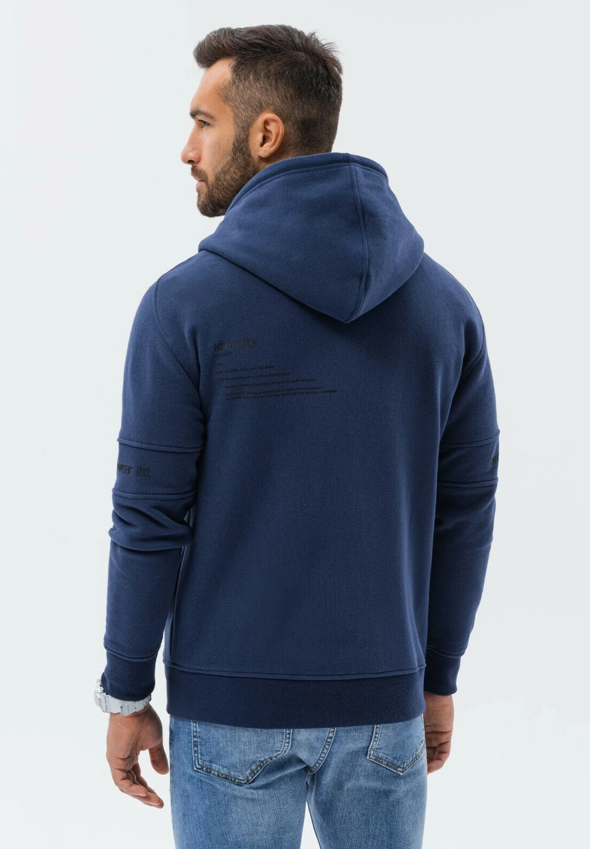 Sudadera con cremallera y estampados ombré