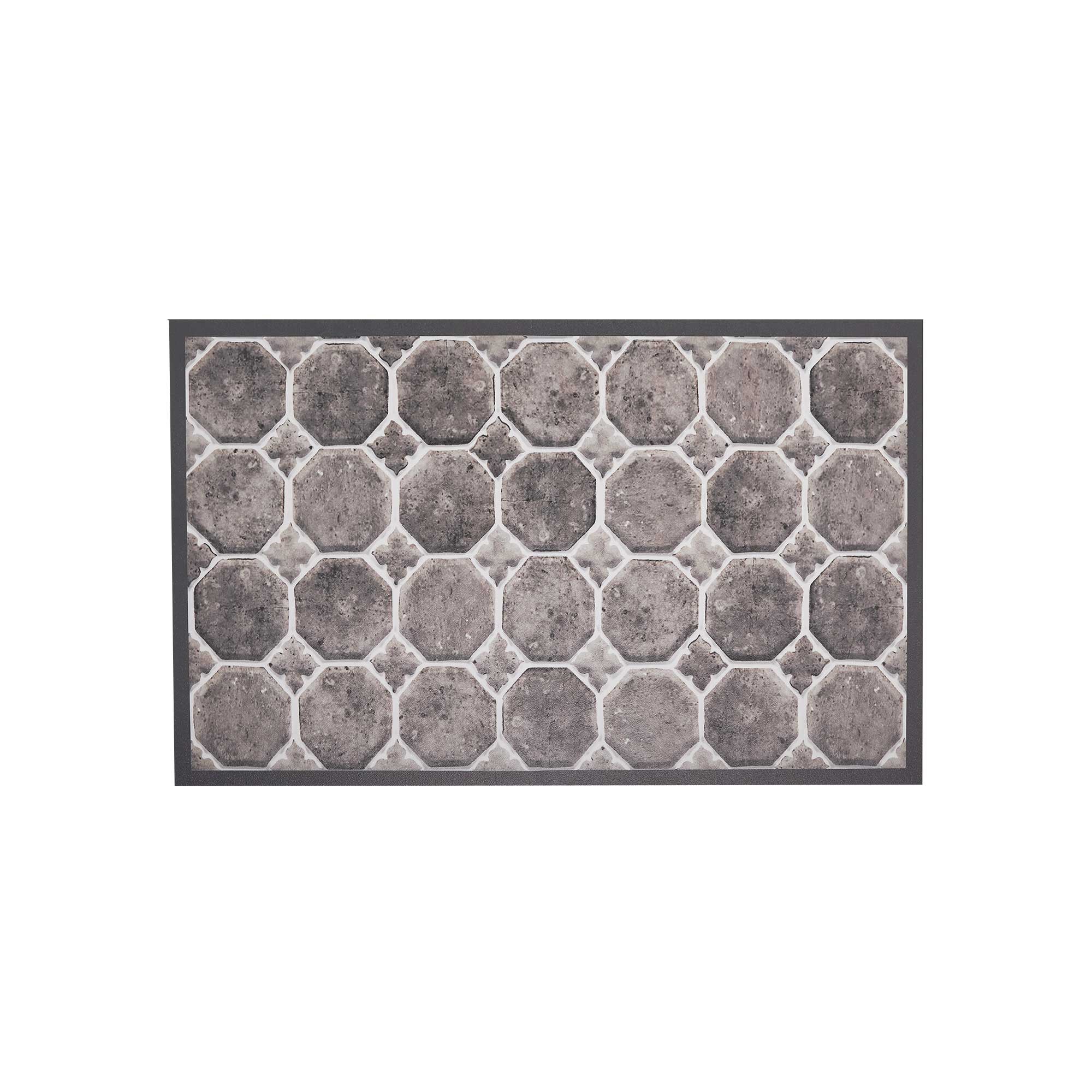 Tapis vinyle imitation tomettes