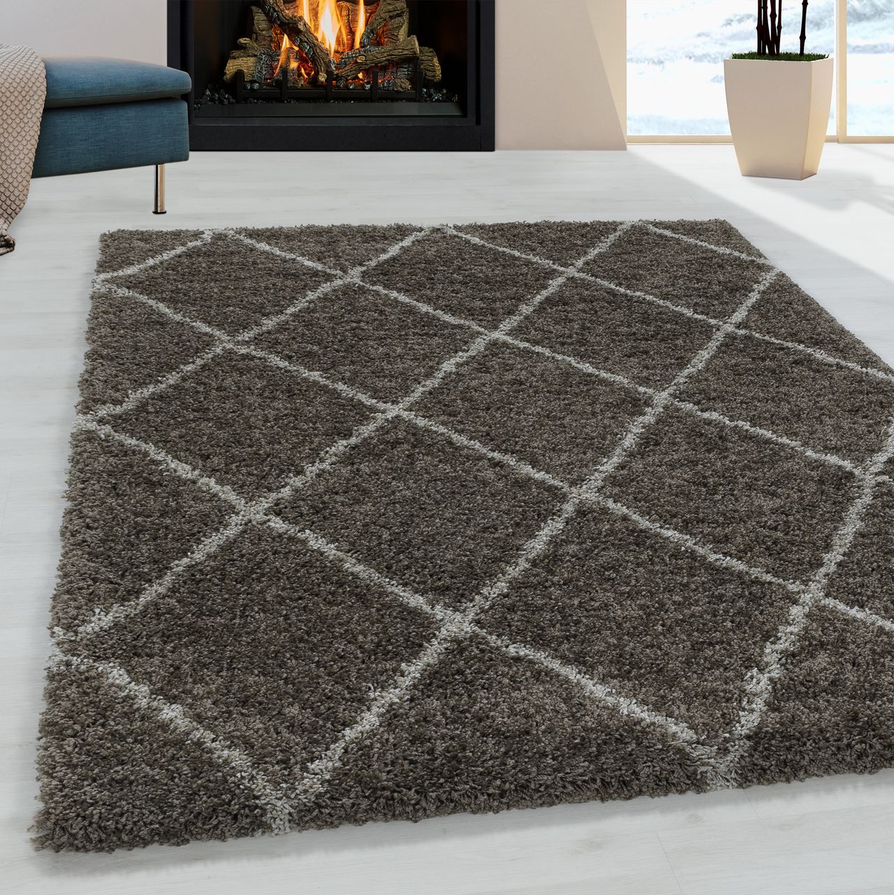 Ayyildiz Teppich, ALVOR 3401, TAUPE, 240 x 340 cm