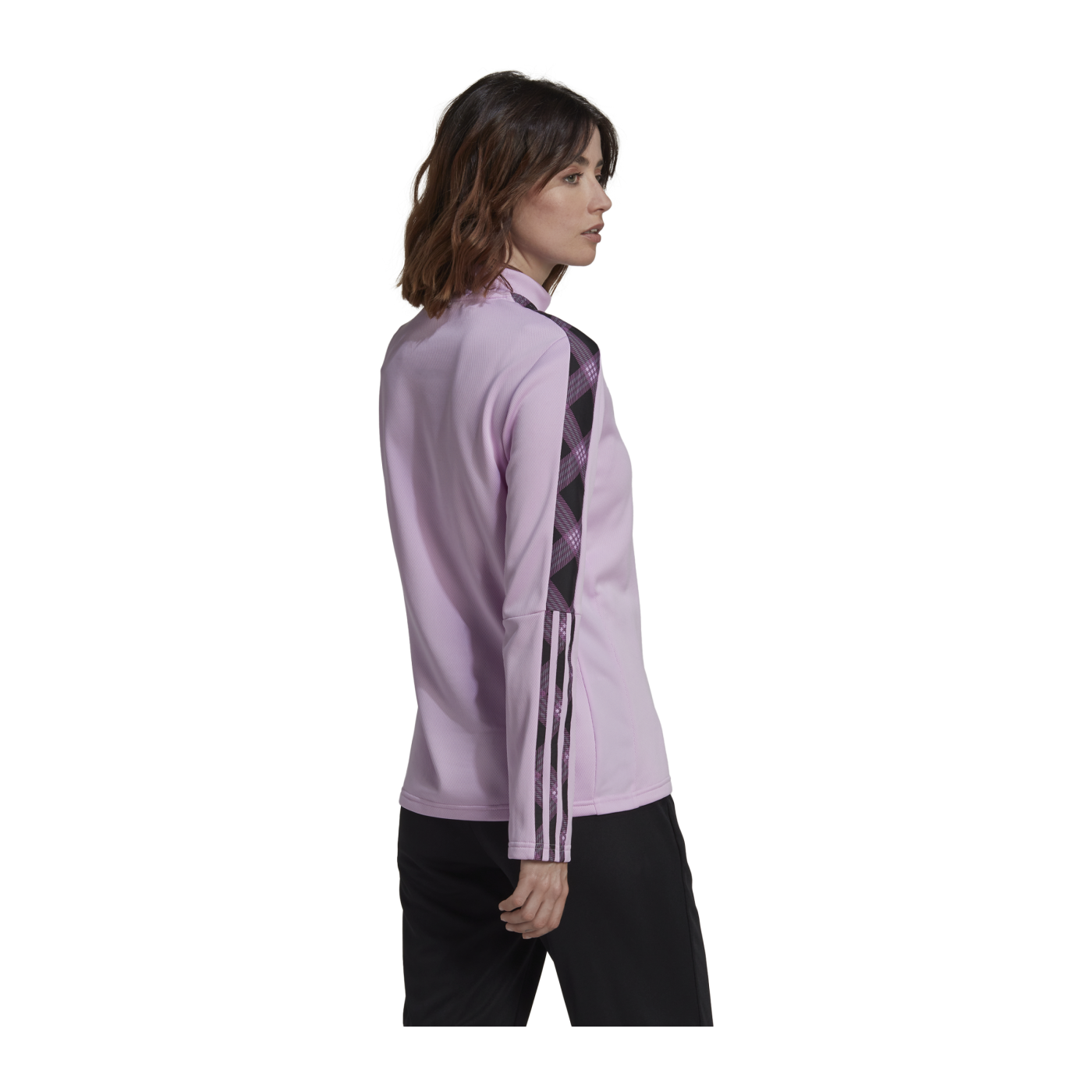 adidas Tiro HalfZip Sweatshirt Damen Lila Schwarz