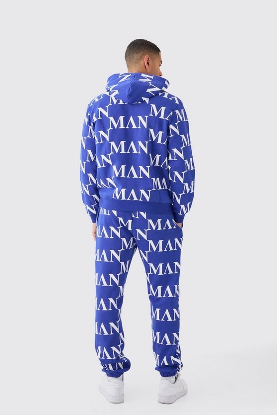 Man Roman Trainingsanzug mit Print und Kapuze