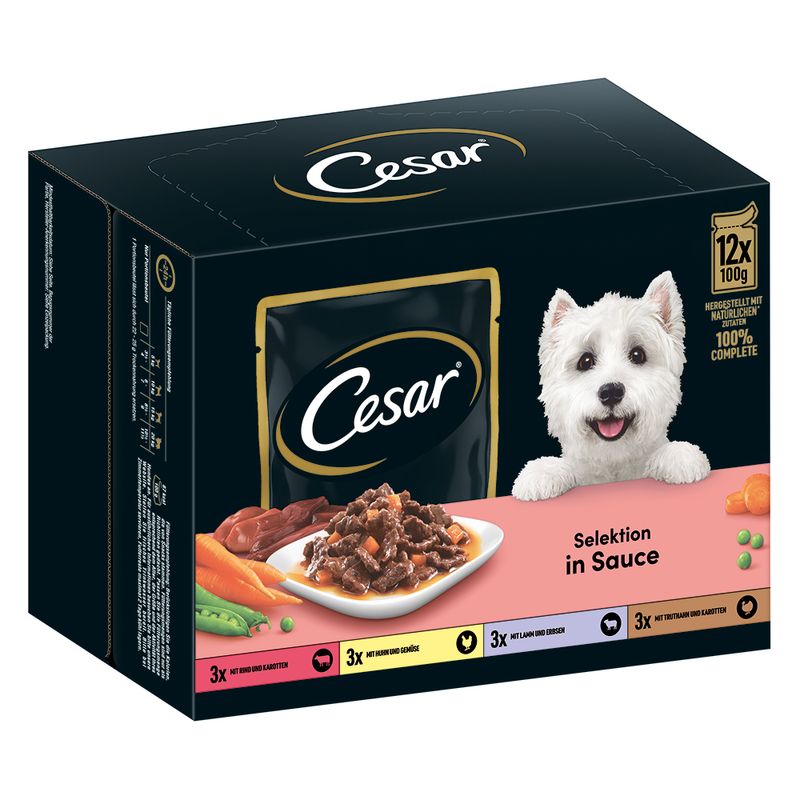 Cesar Selektion Fleisch und Gemüse in Sauce