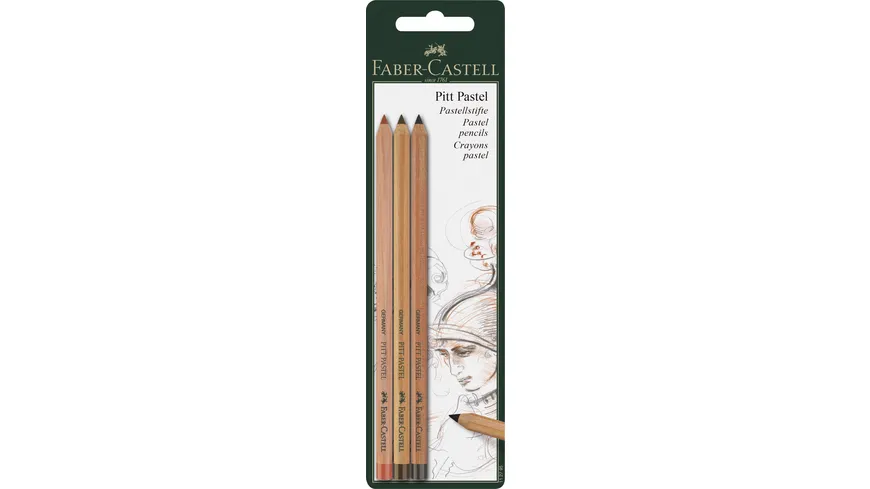 FABER-CASTELL Farbstift Pitt Pastel 3 sortiert