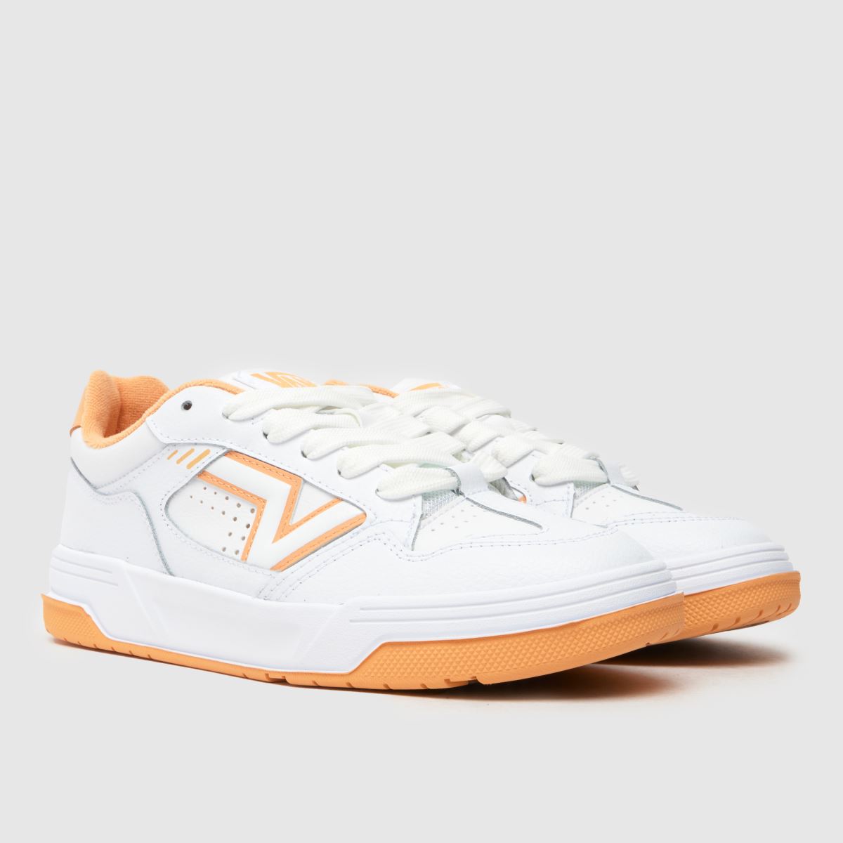 Vans Upland-sneakers i vitt och orange