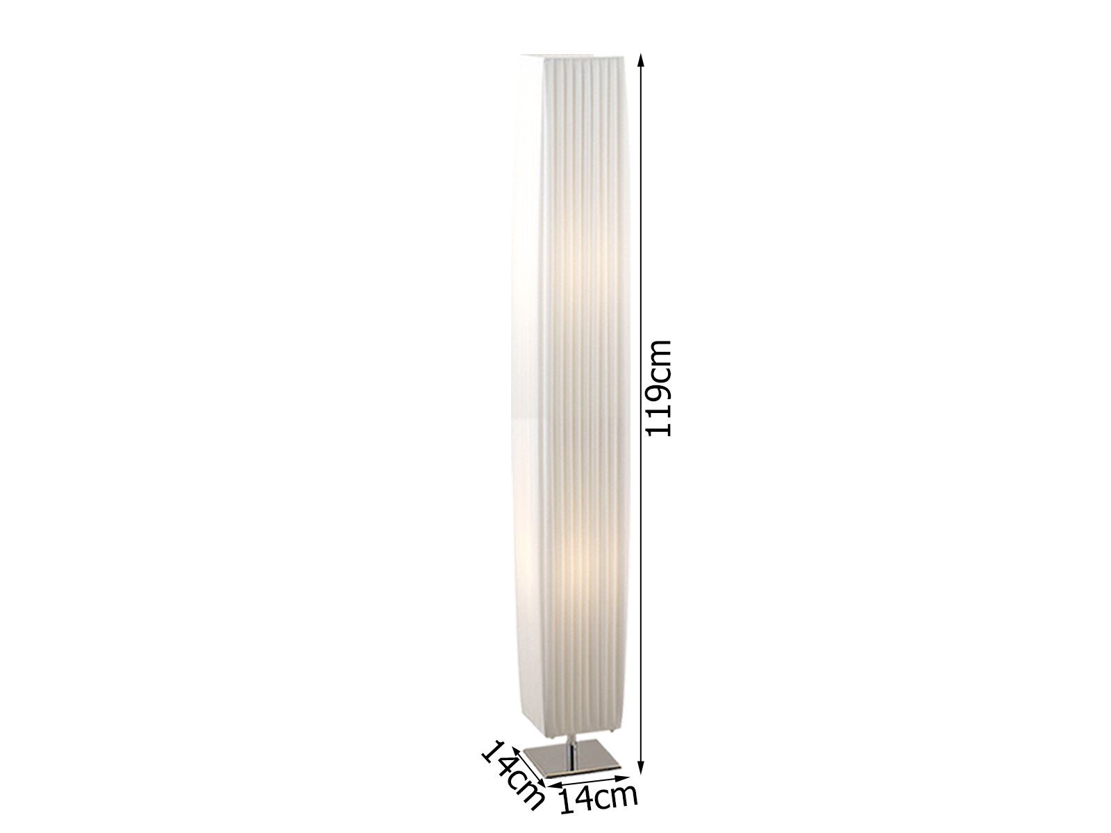 meineWunschleuchte LED Stehlampe, LED wechselbar, warmweiß, dimmbar klein-e Stoff-lampe Plissee Designer-lampe Ecke, Höhe 119cm