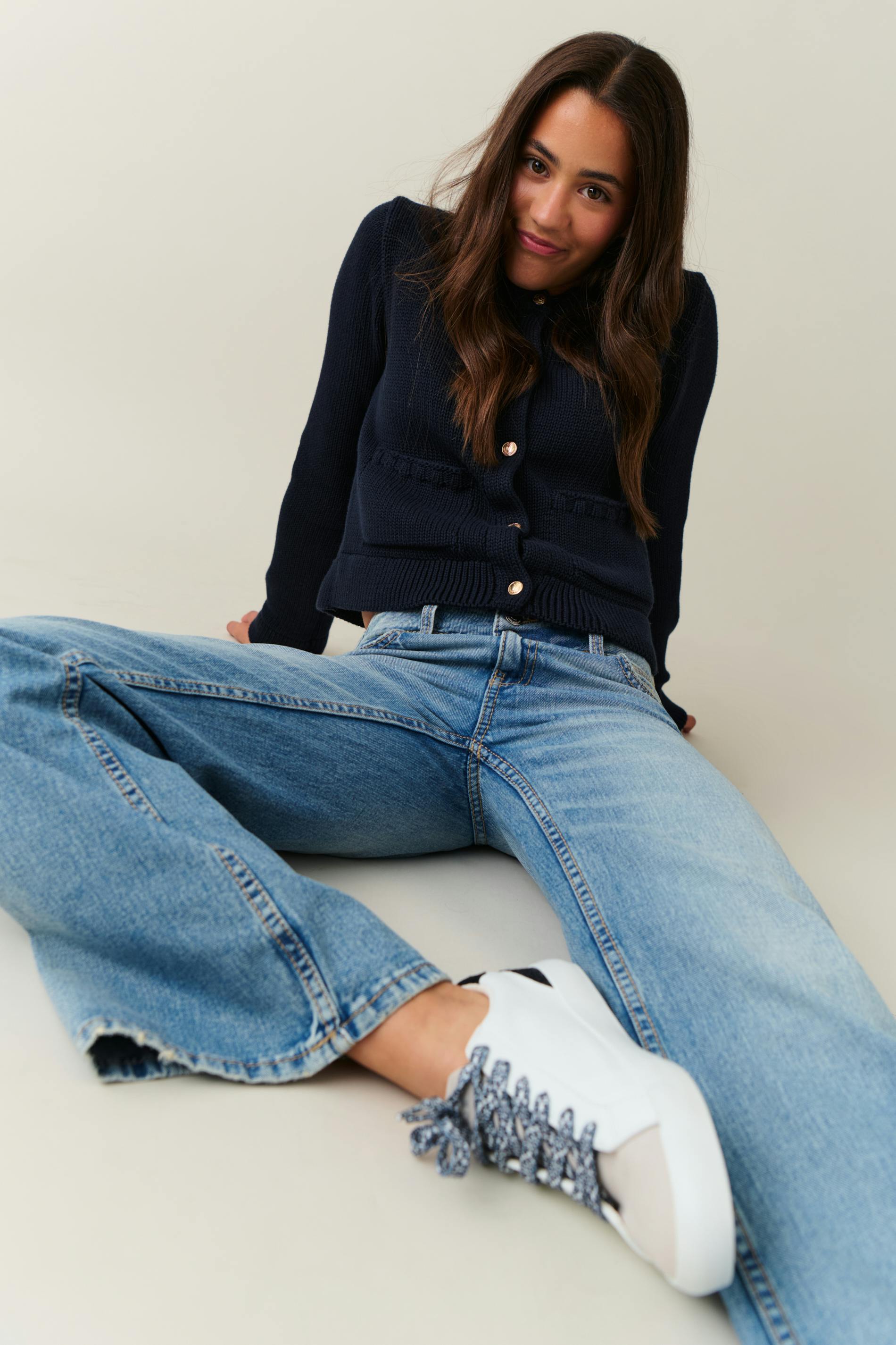 Low waist wide jeans