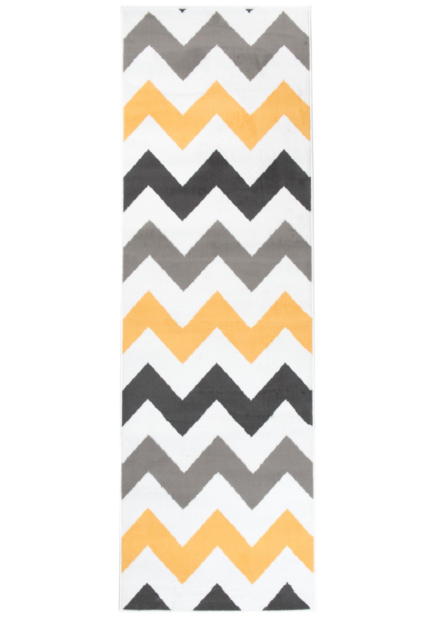 Läufer Läufer Flurläufer Modern für Vorzimmer 80 cm Breit Grau Gelb, Mazovia, 80 x 100 cm, Kurzflor, Meterware, Höhe 8 mm, Kurzflor - niedrige Florhöhe