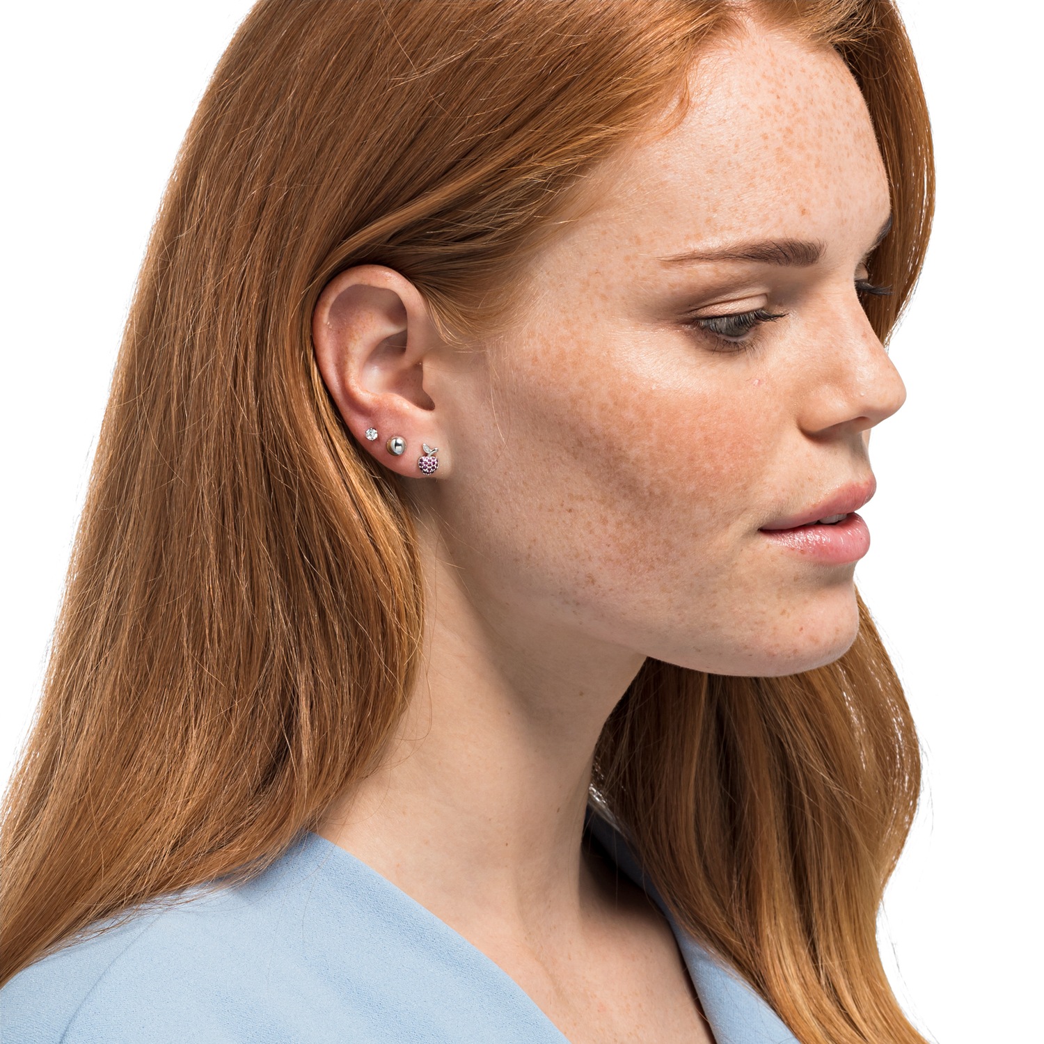 Boucles d'oreilles Heideman Roma, couleur argent poli