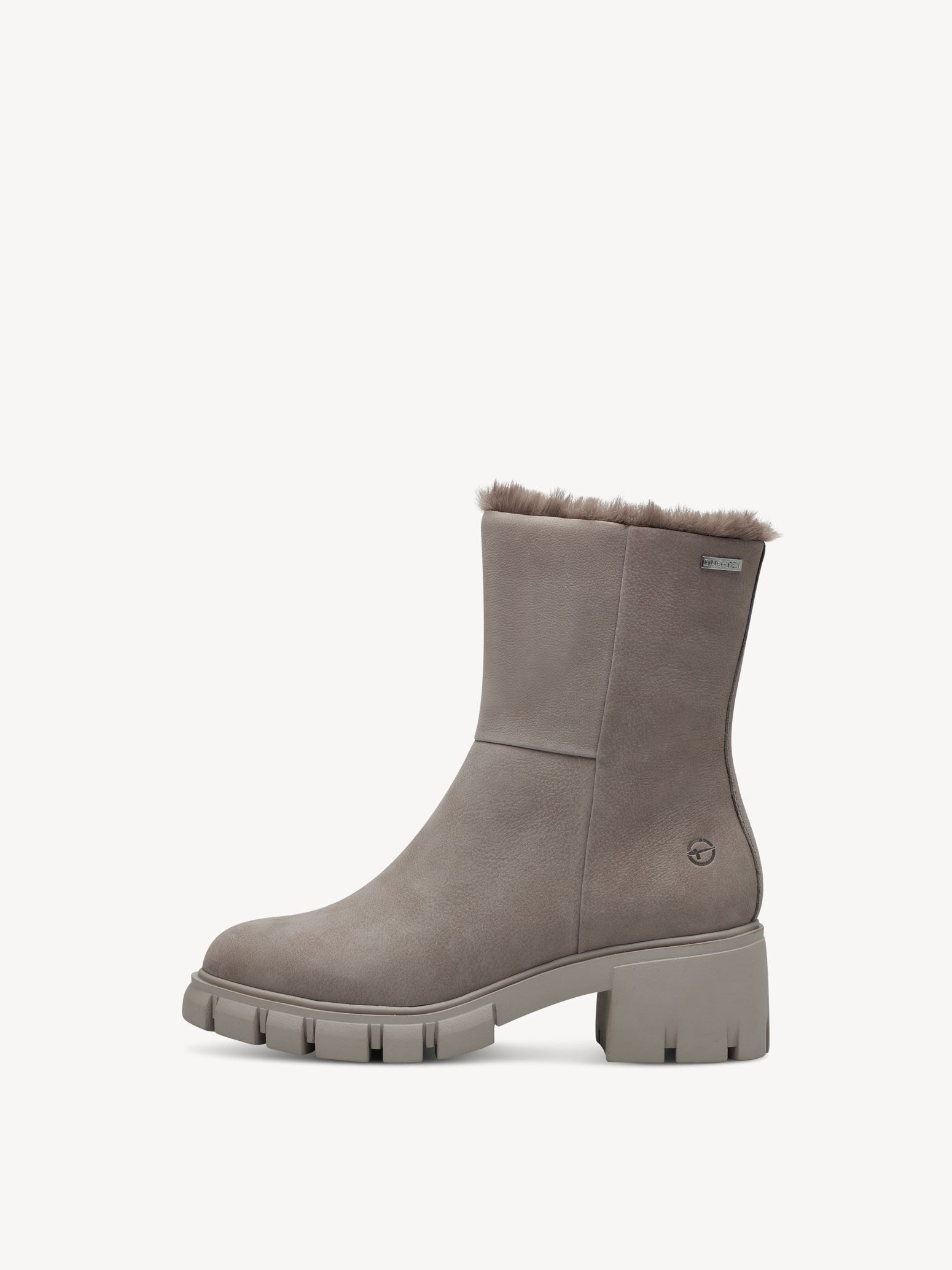 Bottine en cuir - beige doublure chaude