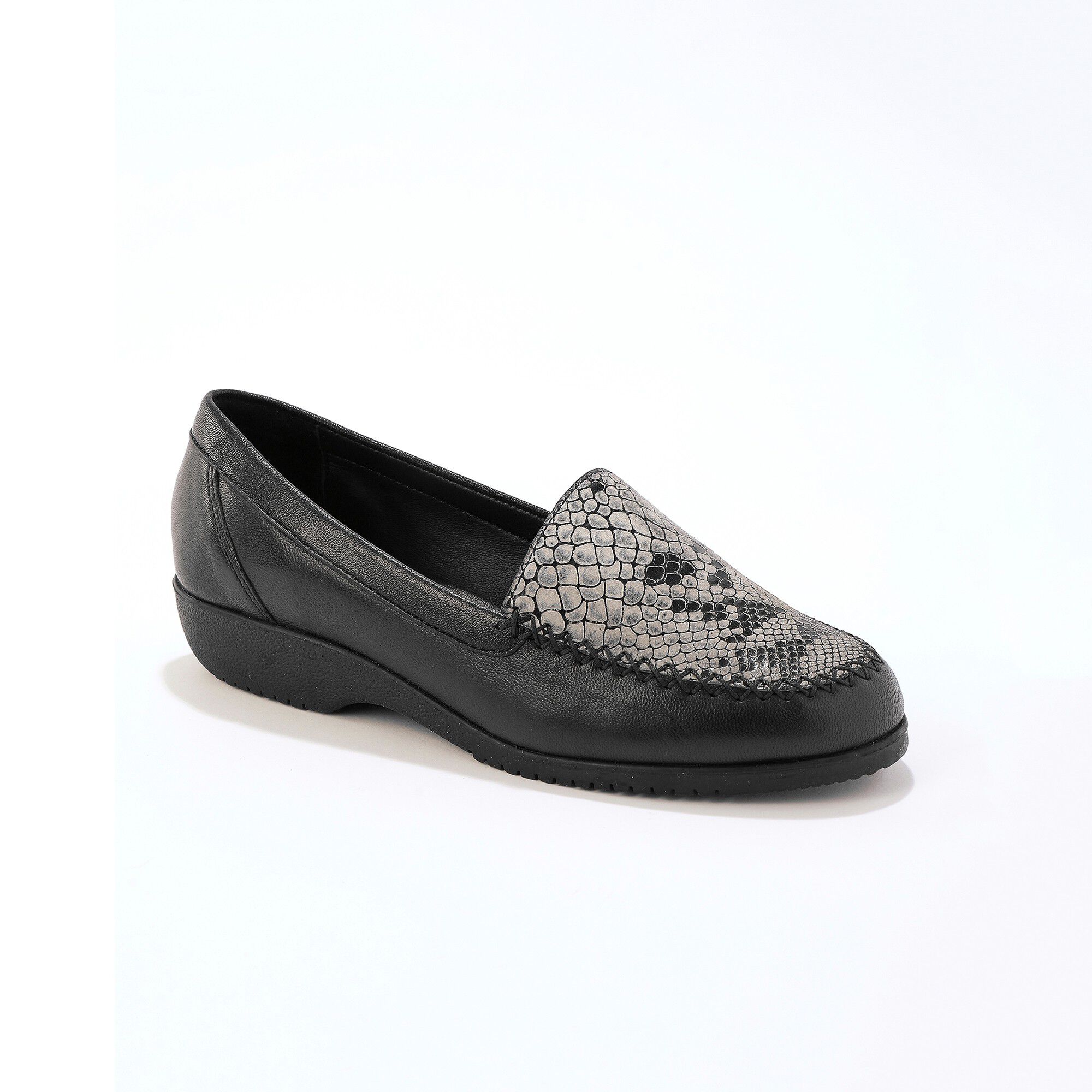 Mocassins largeur confort en cuir souple