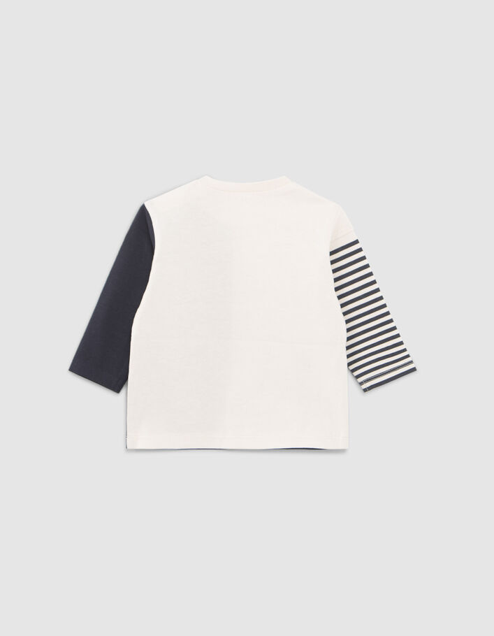 T-shirt marinière bi motifs bébé garçon
