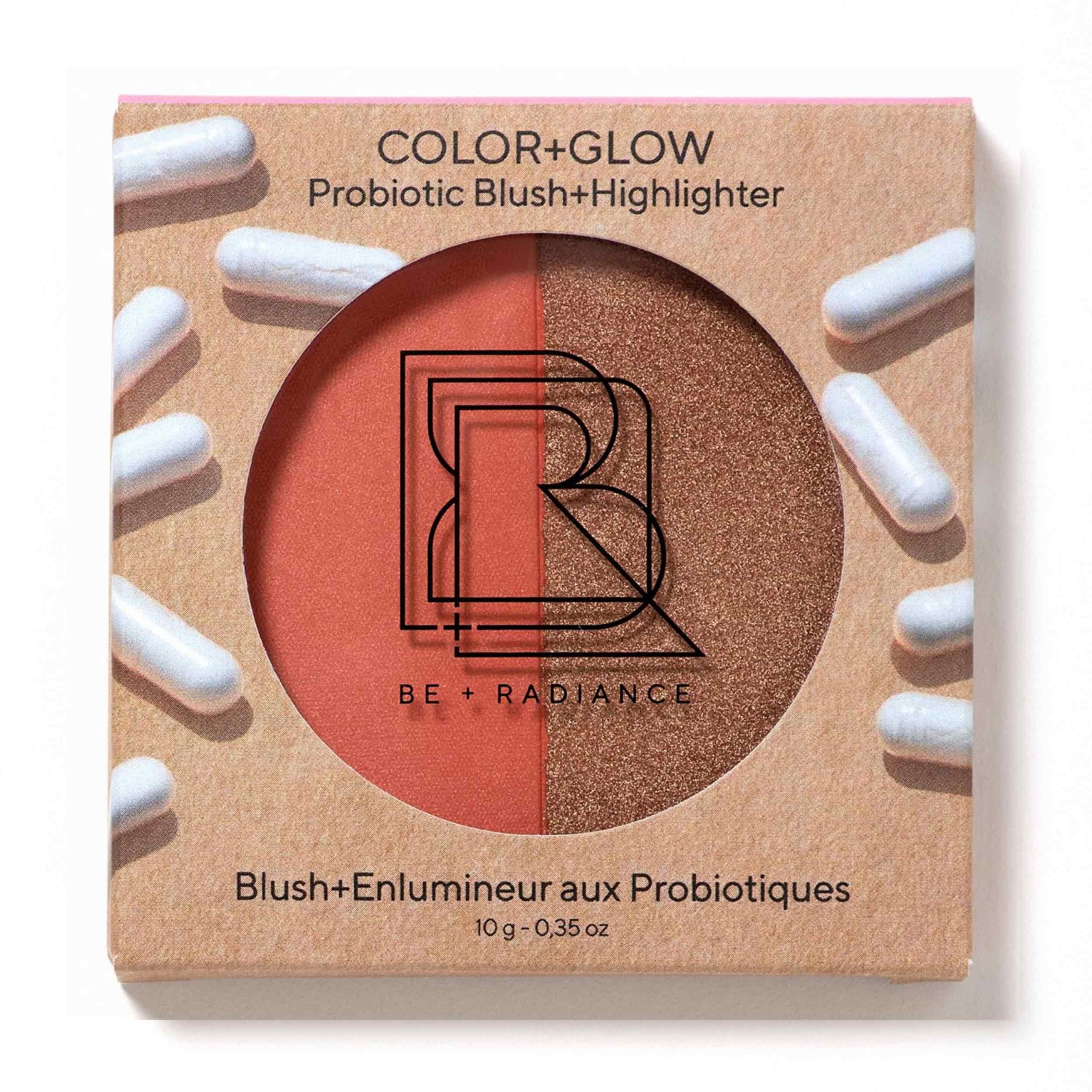 BE + Radiance COLOR+GLOW Blush+Highlighter med probiotika nr. 02