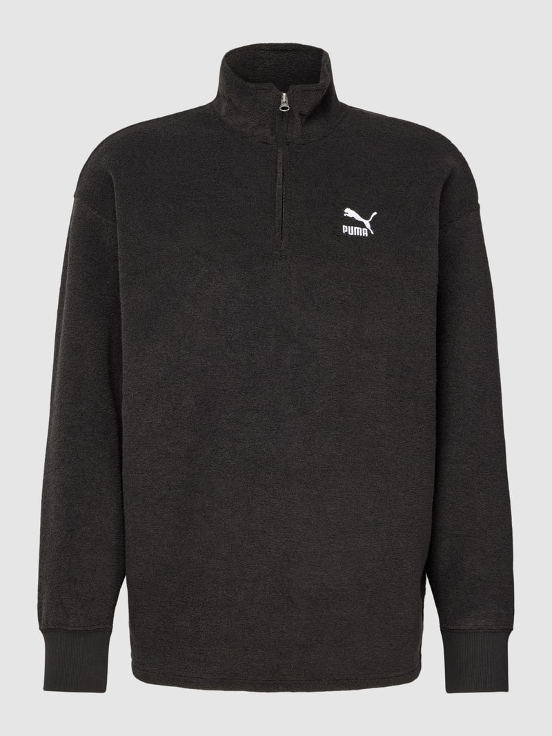 Sweatshirt mit Fleece Modell 'CLASSICS' in schwarz