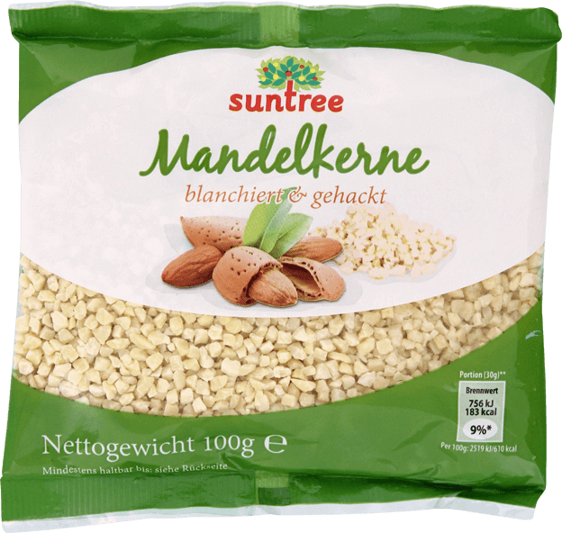 Suntree Mandelkerne gehackt