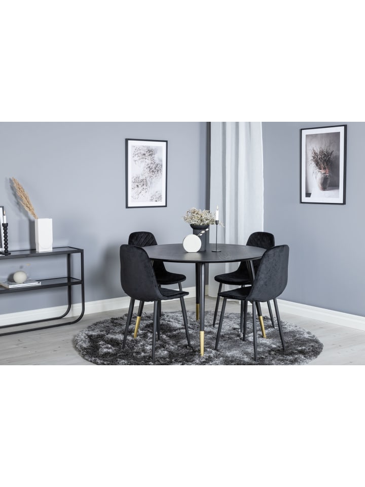 ebuy24 Essgruppe Dipp 12 Schwarz 115 x 115 cm günstig kaufen onesize