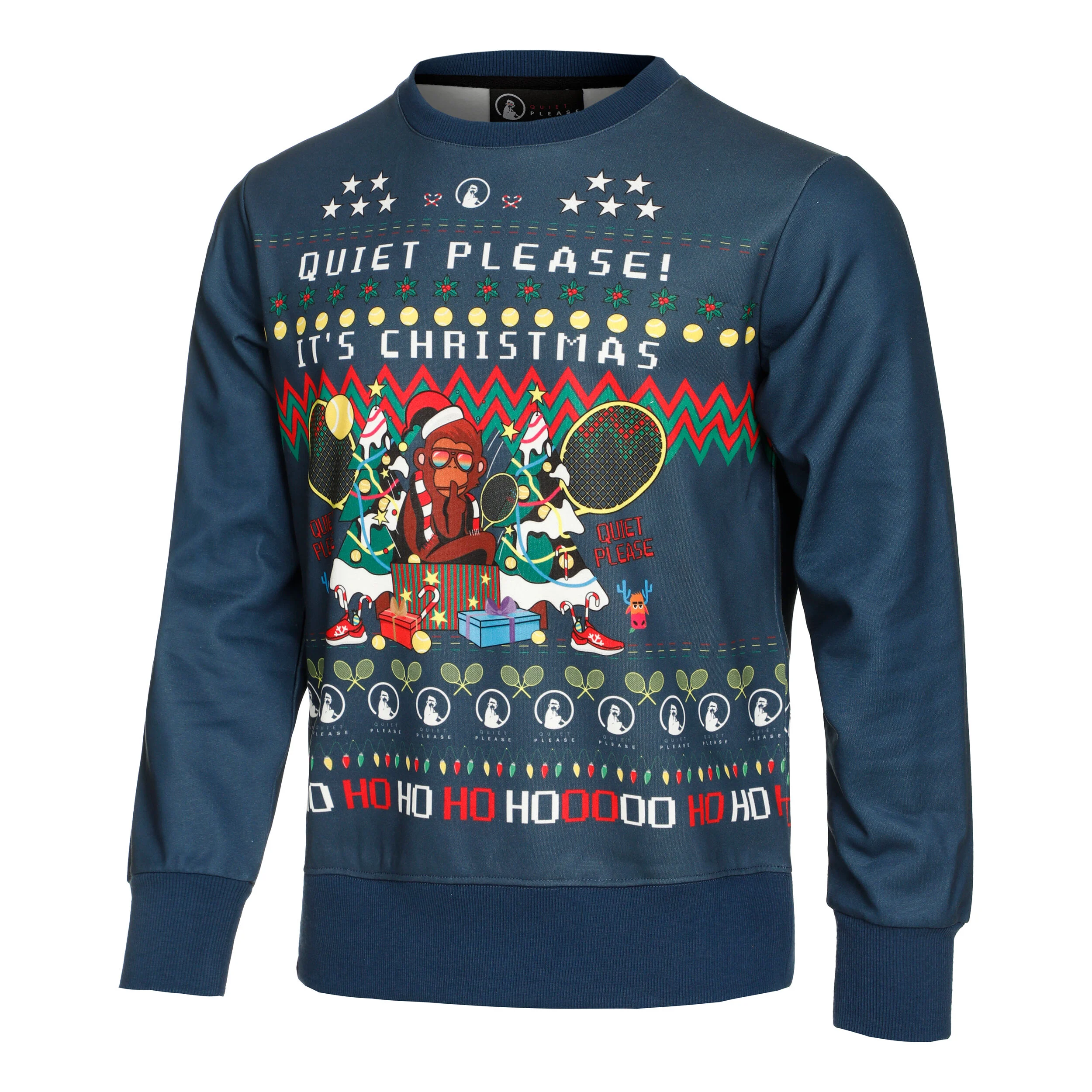 Ugly Christmas Sweatshirt Herren - Blau, Mehrfarbig