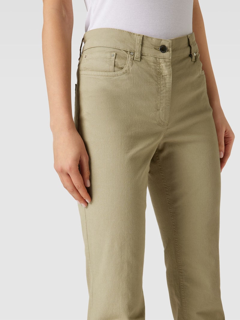 Jeans im 5-Pocket-Design Modell 'CORA' in khaki
