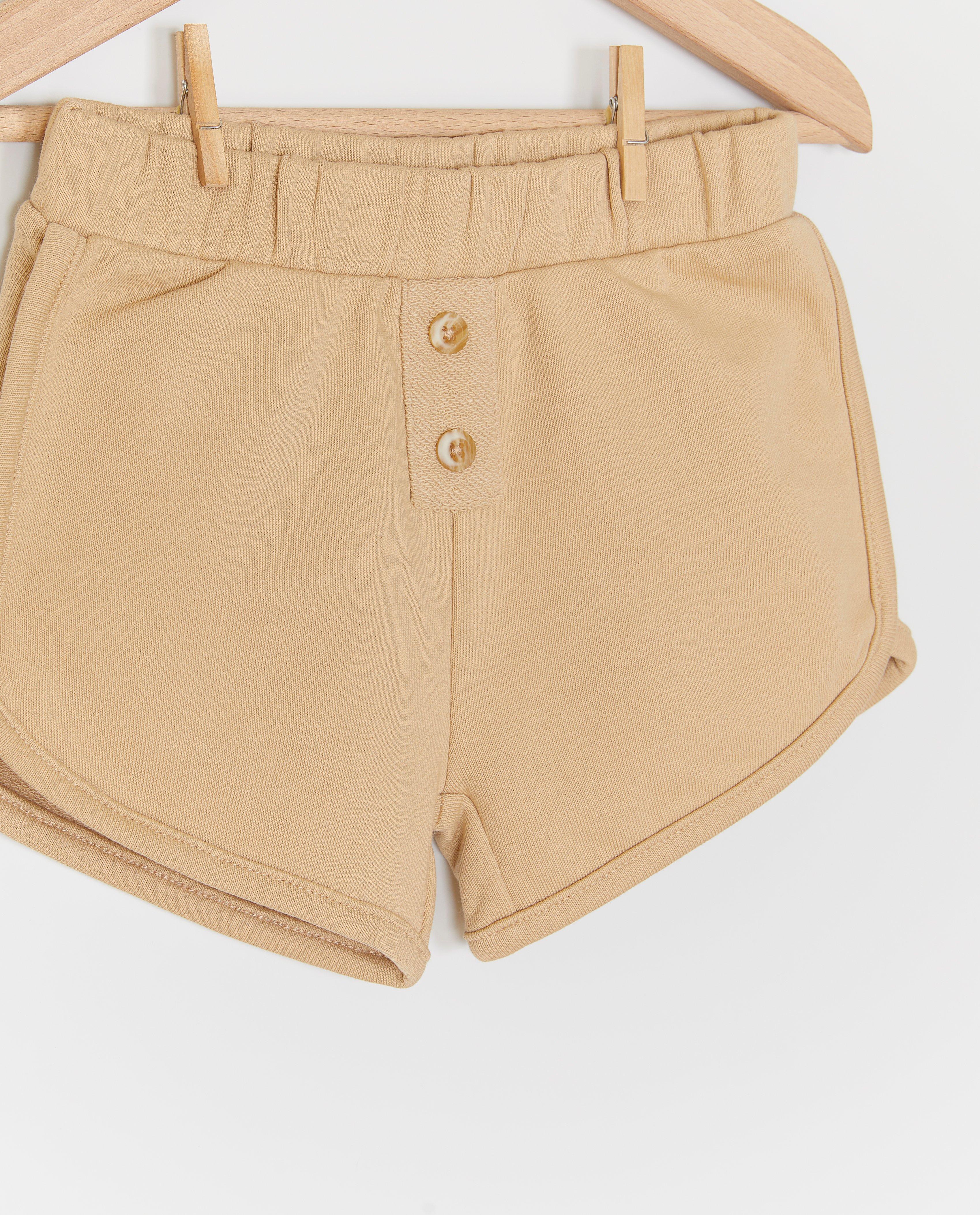 Pantaloni scurți Nanja Massy Unisex maro deschis, bej bebeluș