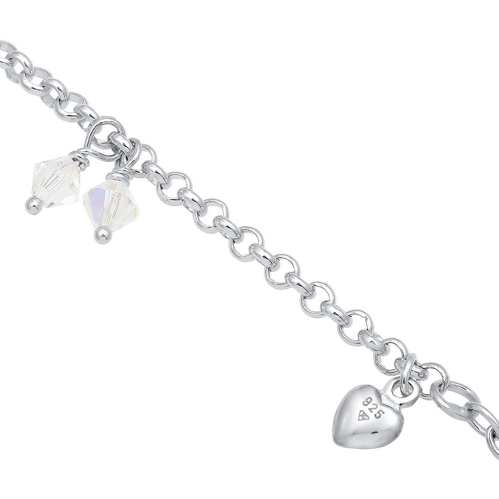 Elli Elli Bracelet Femmes Croix Cœur Ancre avec Cristaux en Argent Sterling 925 Bracelet