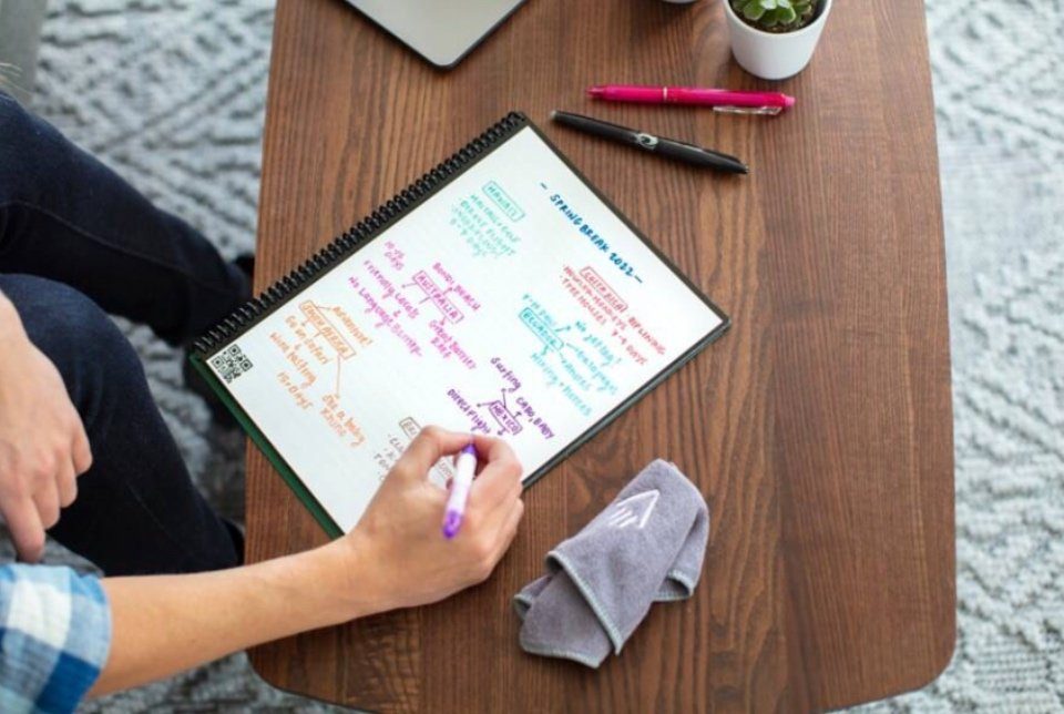 Rocketbook Everlast Notizbuch Rocketbook Fusion, unbegrenzt wiederverwendbar, umweltfreundlich, App, Cloud-Anbindung
